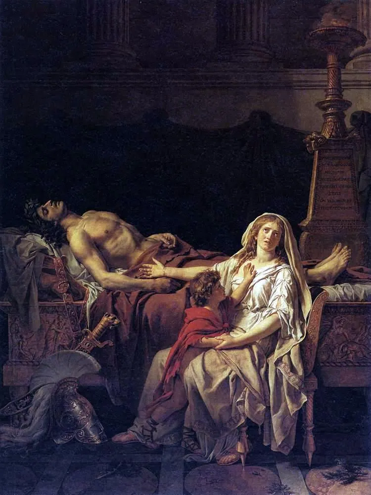 Héctor despidiéndose de Andrómaca, de Jacques-Louis David