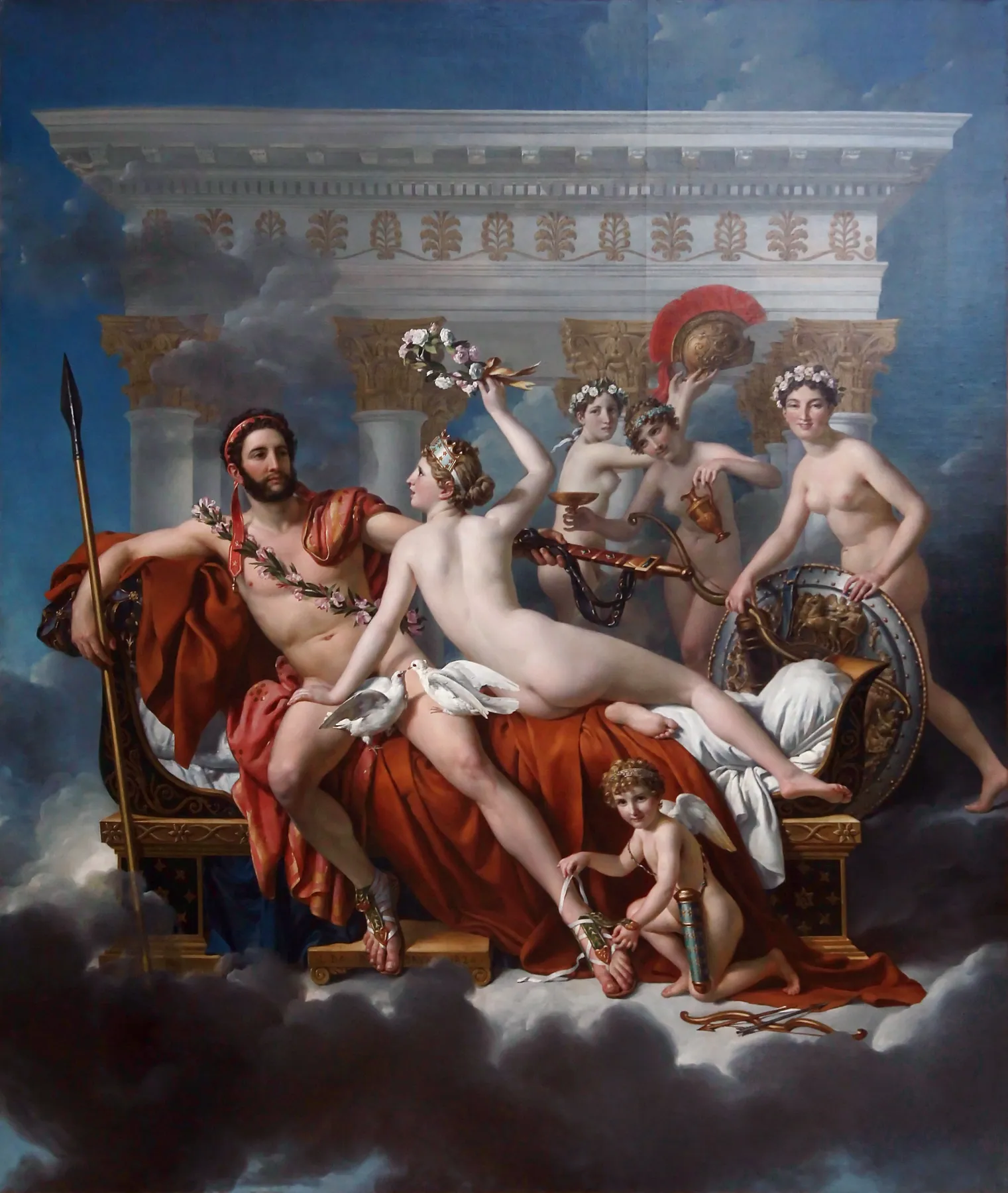 Marte desarmado por Venus y las Gracias, de Jacques-Louis David
