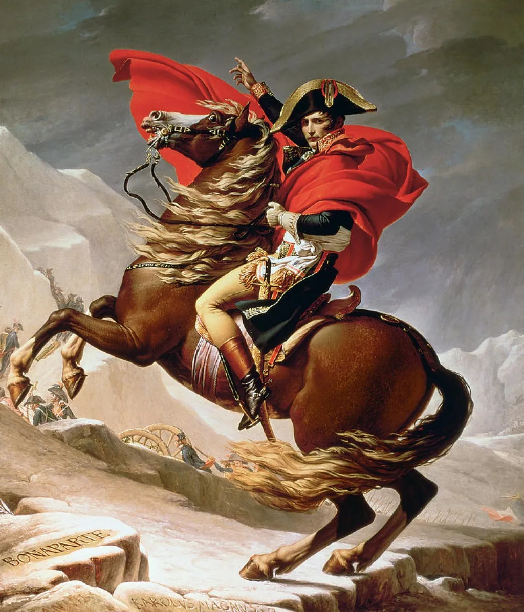 Napoleón cruzando los Alpes, de Jacques-Louis David
