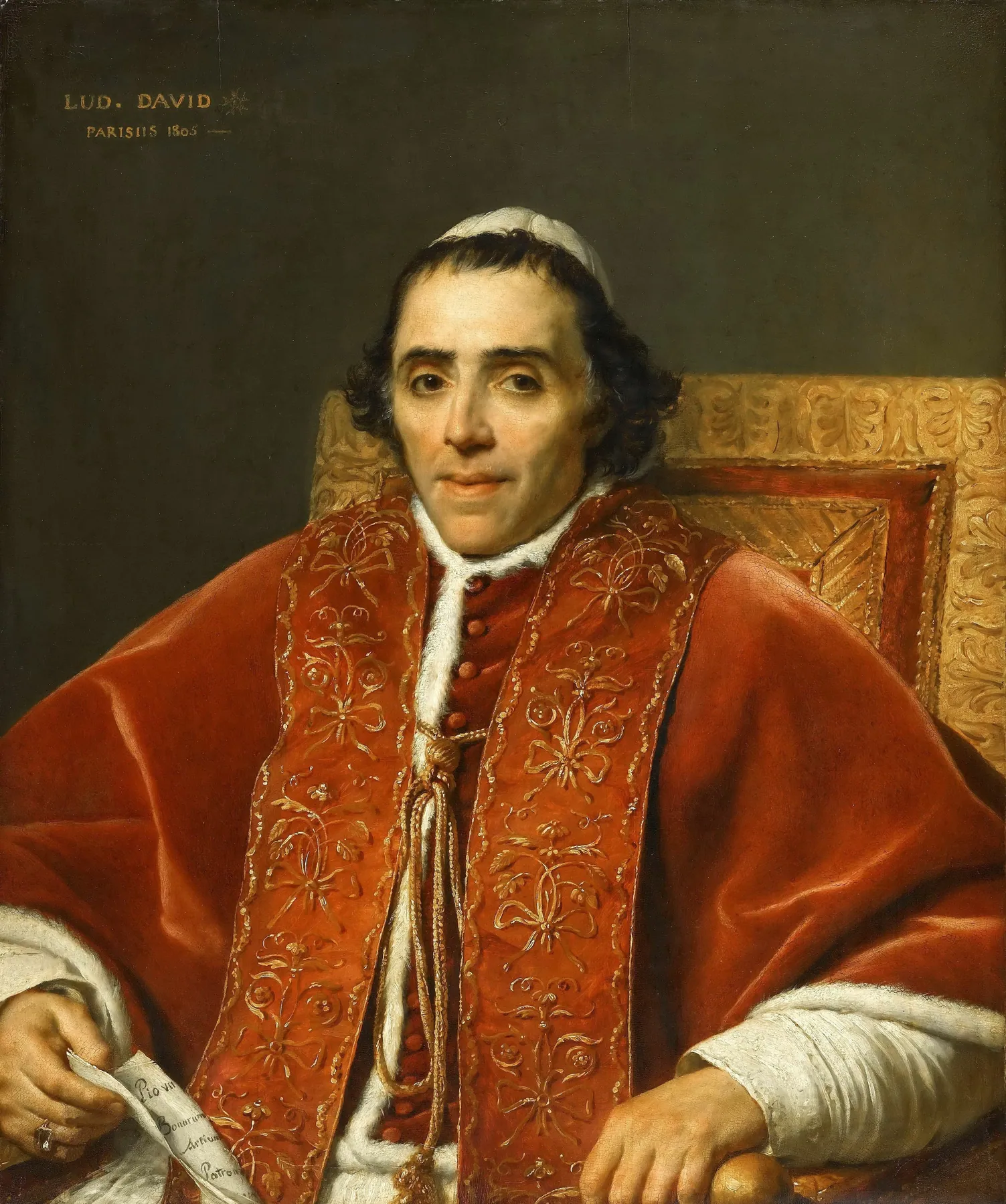 Retrato de Pío VII, de Jacques-Louis David