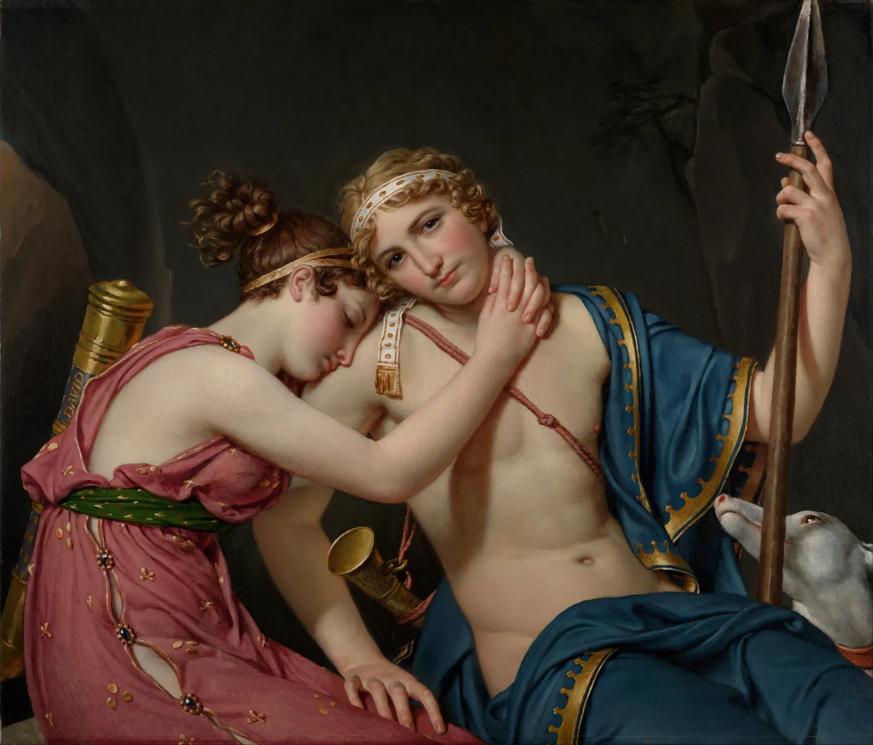 Telémaco y Eucaris, de Jacques-Louis David