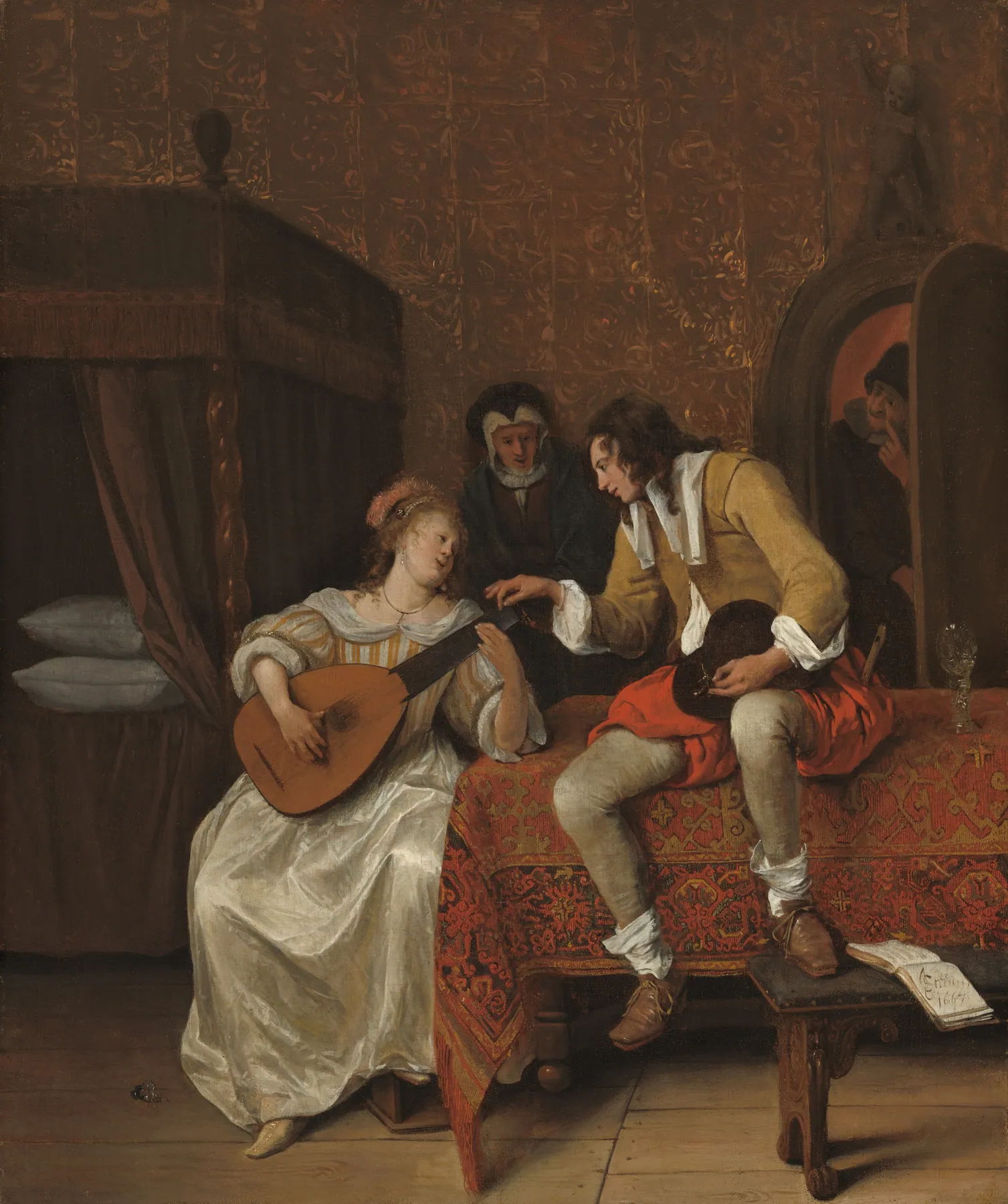 Ascagnes y Lucelle (La lección de música), de Jan Steen