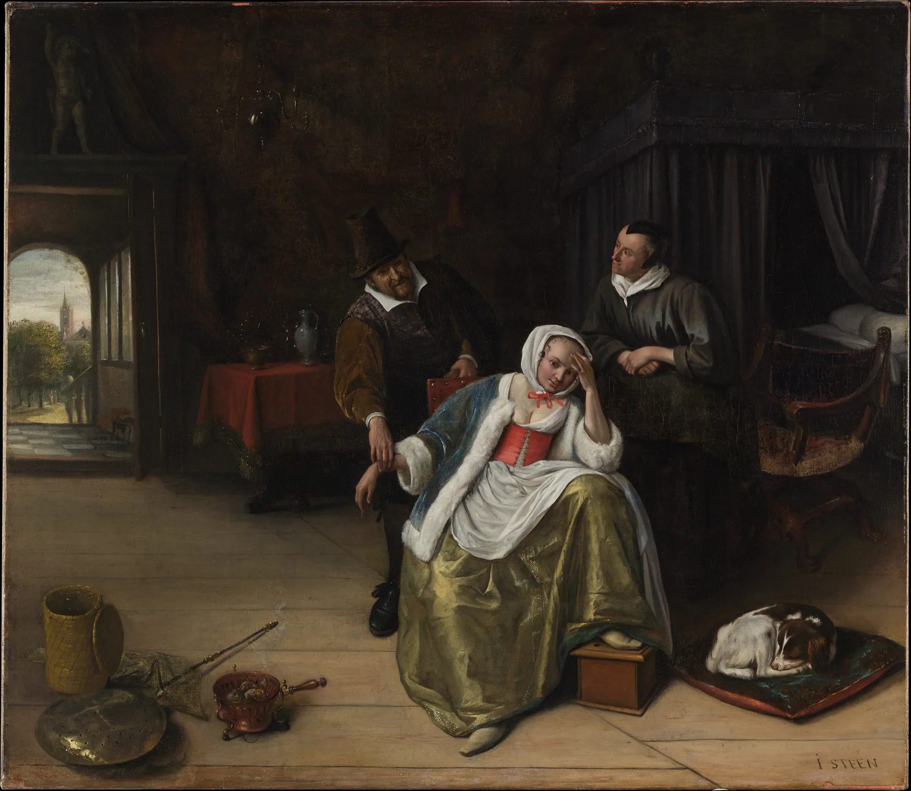 La doncella enamorada, de Jan Steen