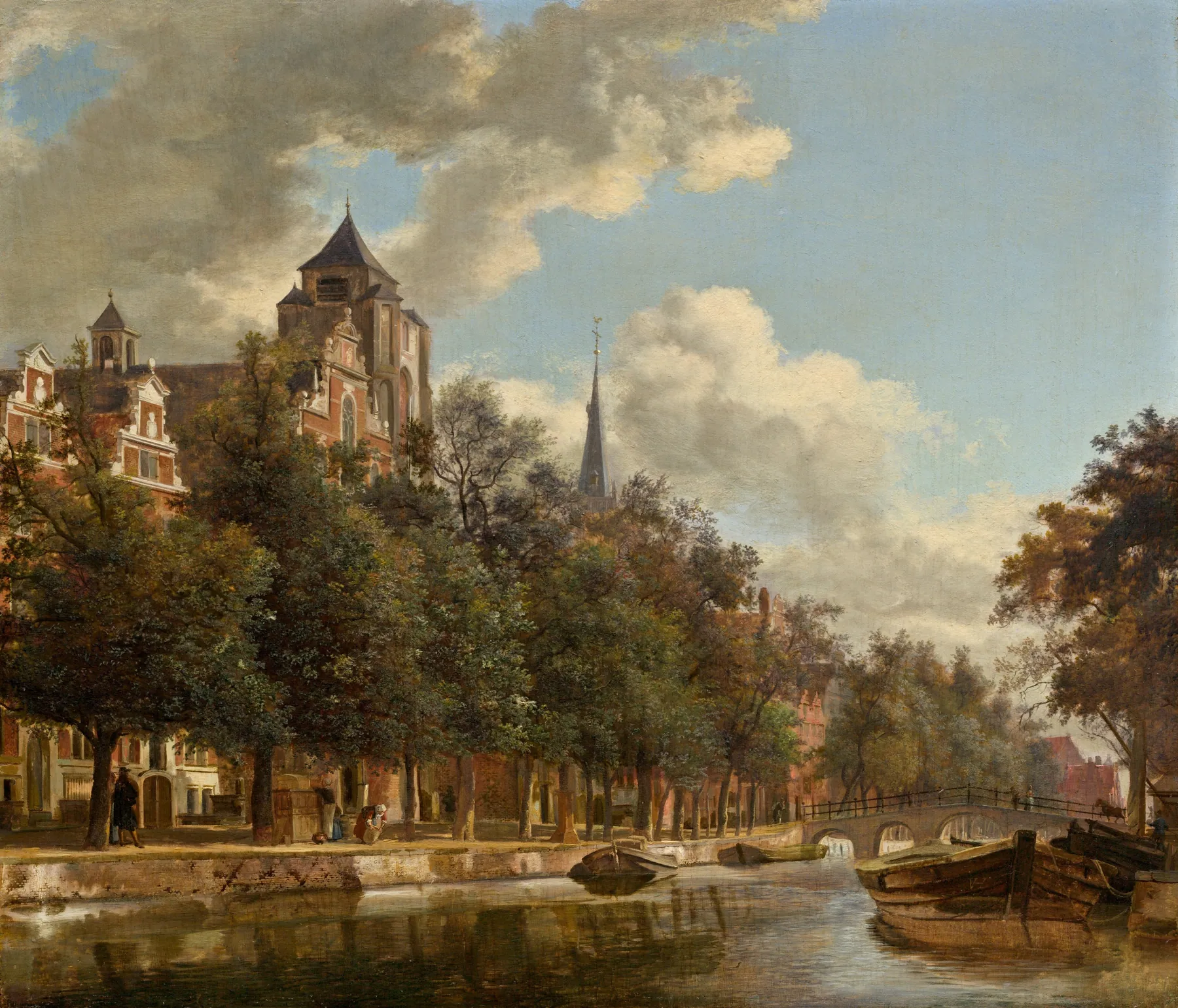 Vista de un canal holandés, de Jan van der Heyden