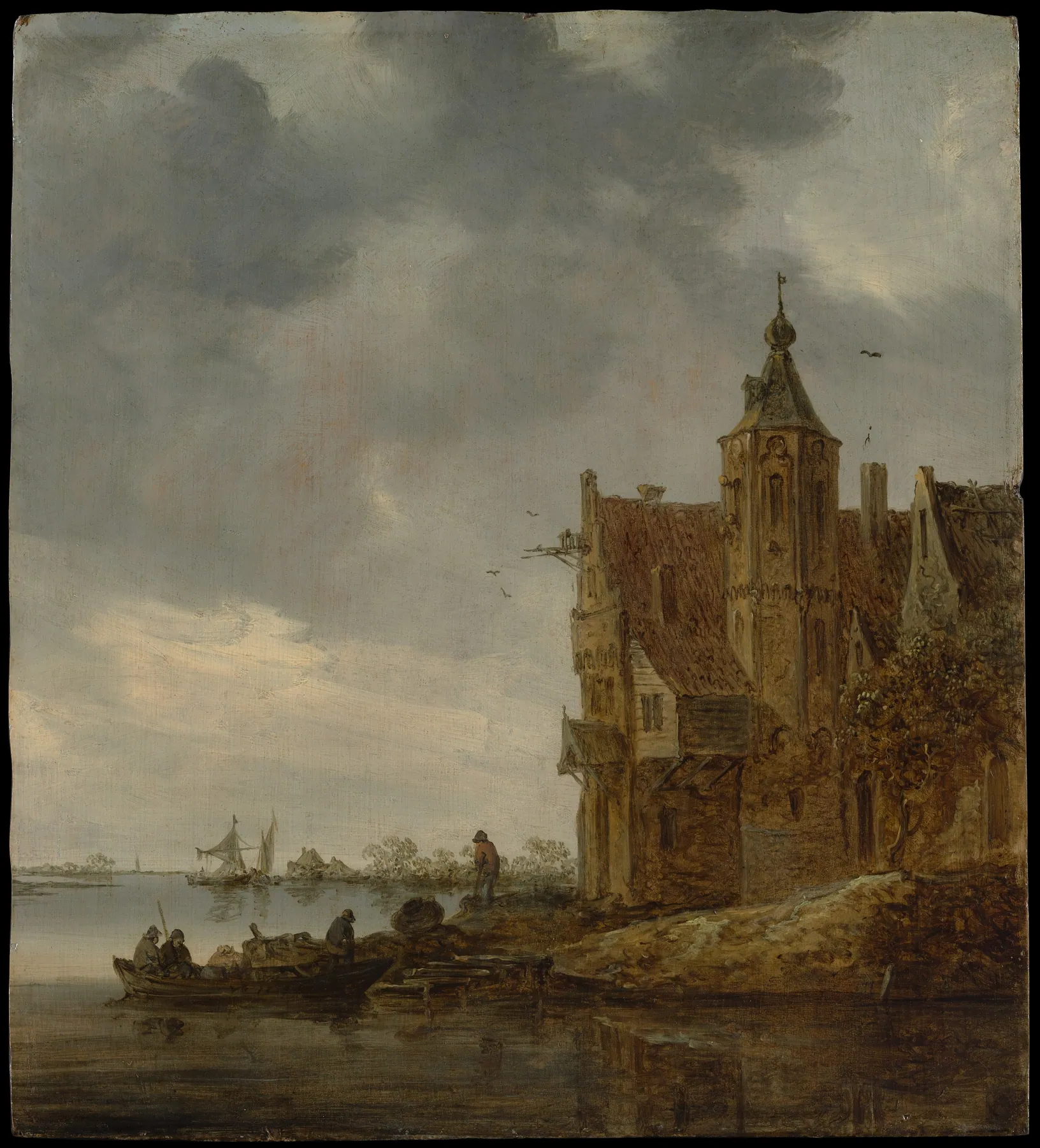 Casa de campo junto al agua, de Jan van Goyen