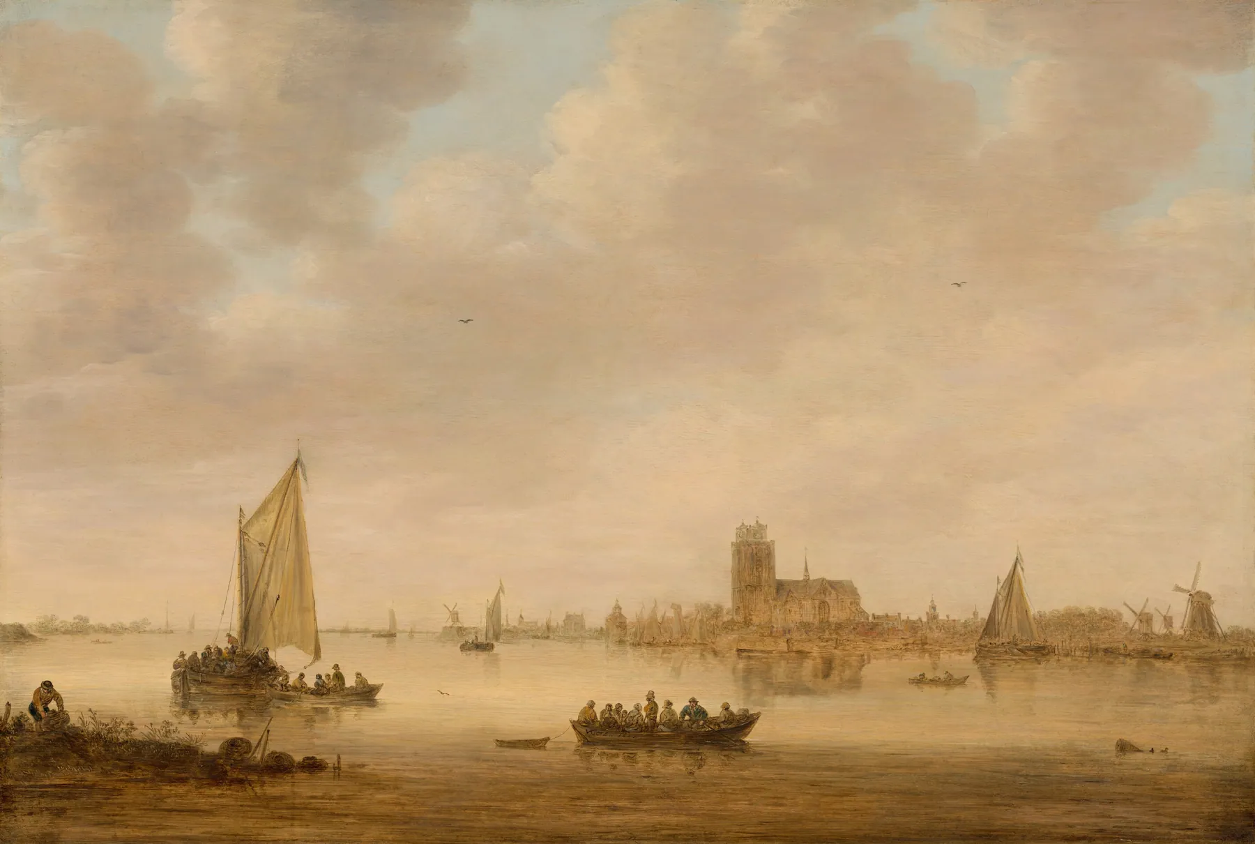 Vista de Dordrecht desde el Dordtse Kil, de Jan van Goyen