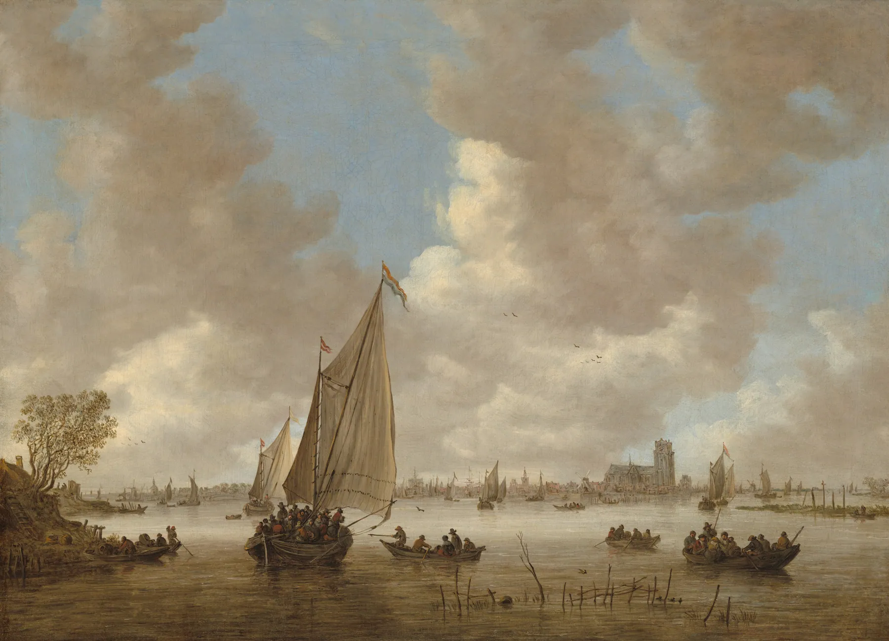 Vista de Dordrecht desde el norte, de Jan van Goyen
