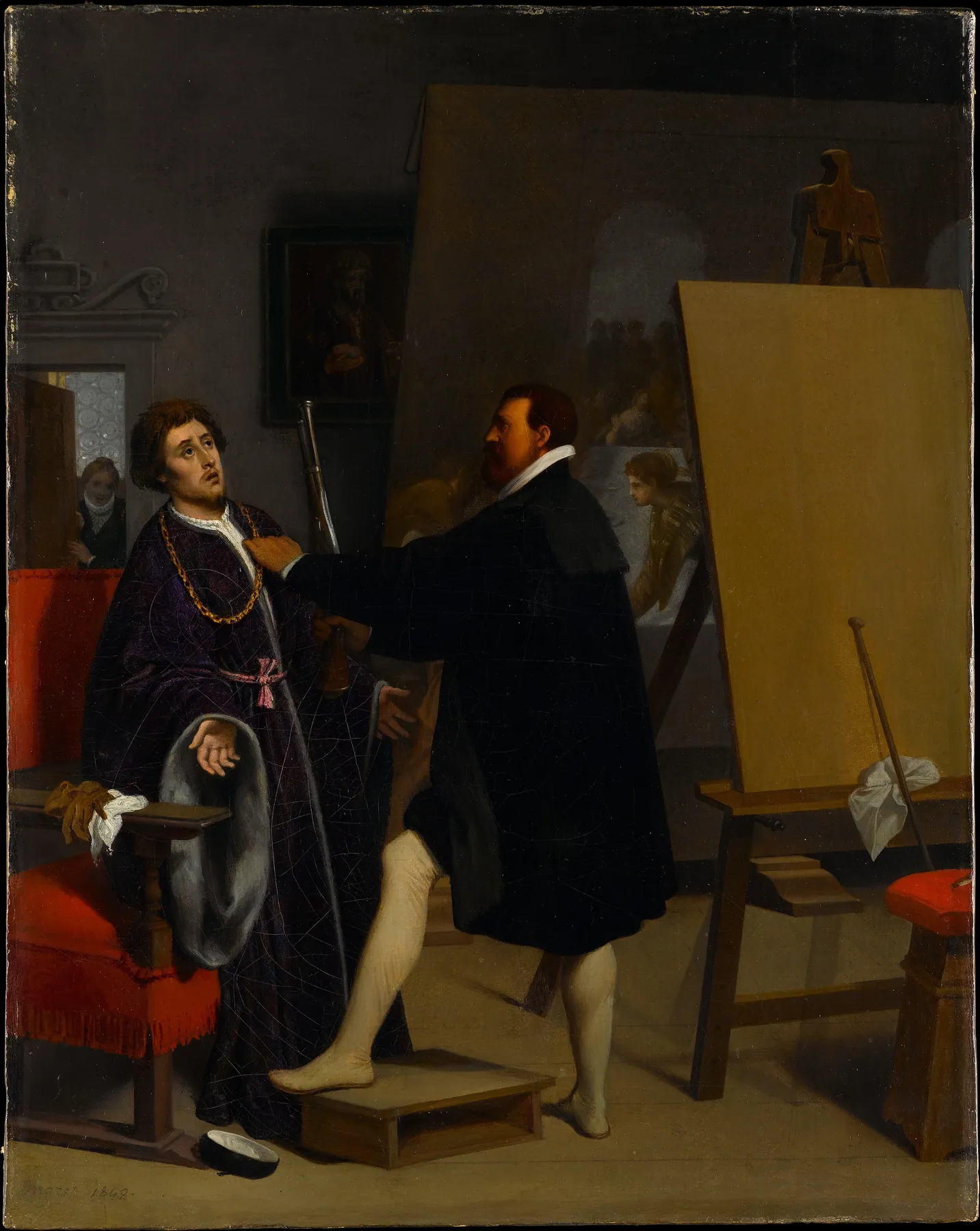 Aretino en el taller de Tintoretto, de Jean-Auguste-Dominique Ingres