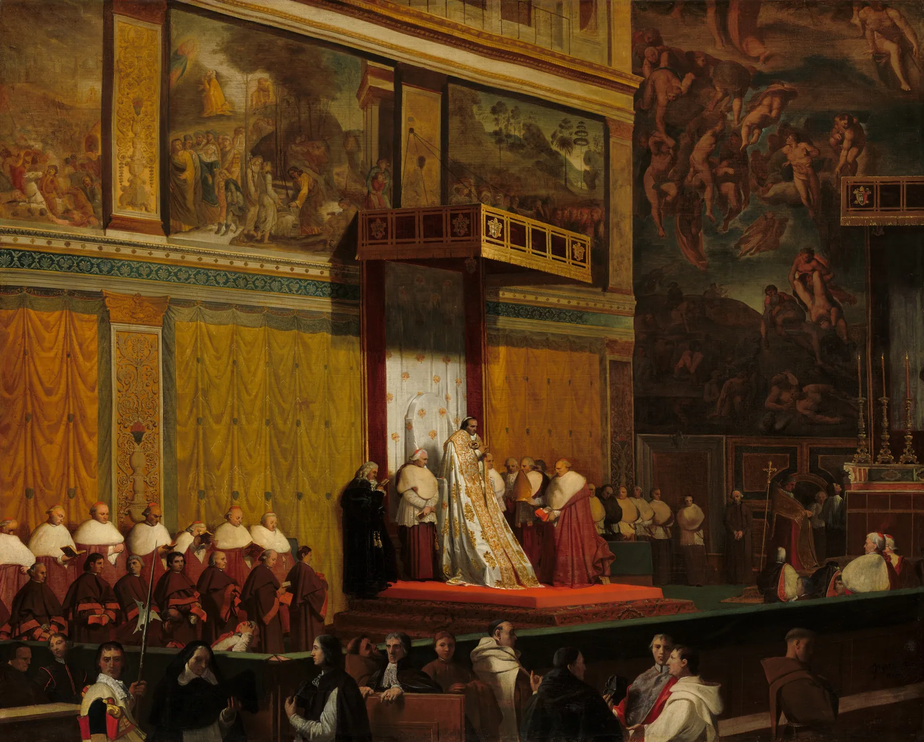 El papa Pío VII en la Capilla Sixtina, de Jean-Auguste-Dominique Ingres