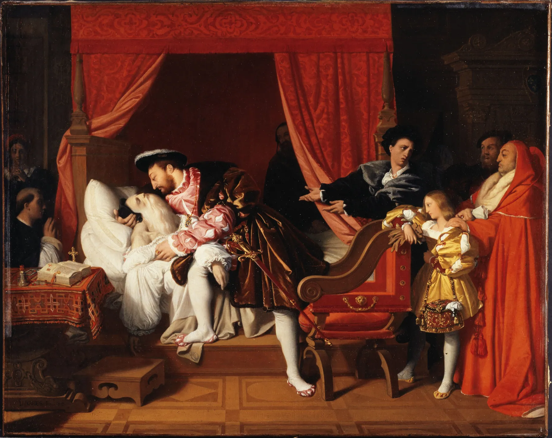 The Death of Leonardo da Vinci, by Jean-Auguste-Dominique Ingres