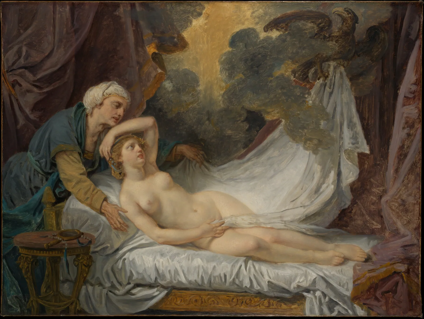 Egina visitada por Júpiter, de Jean-Baptiste Greuze