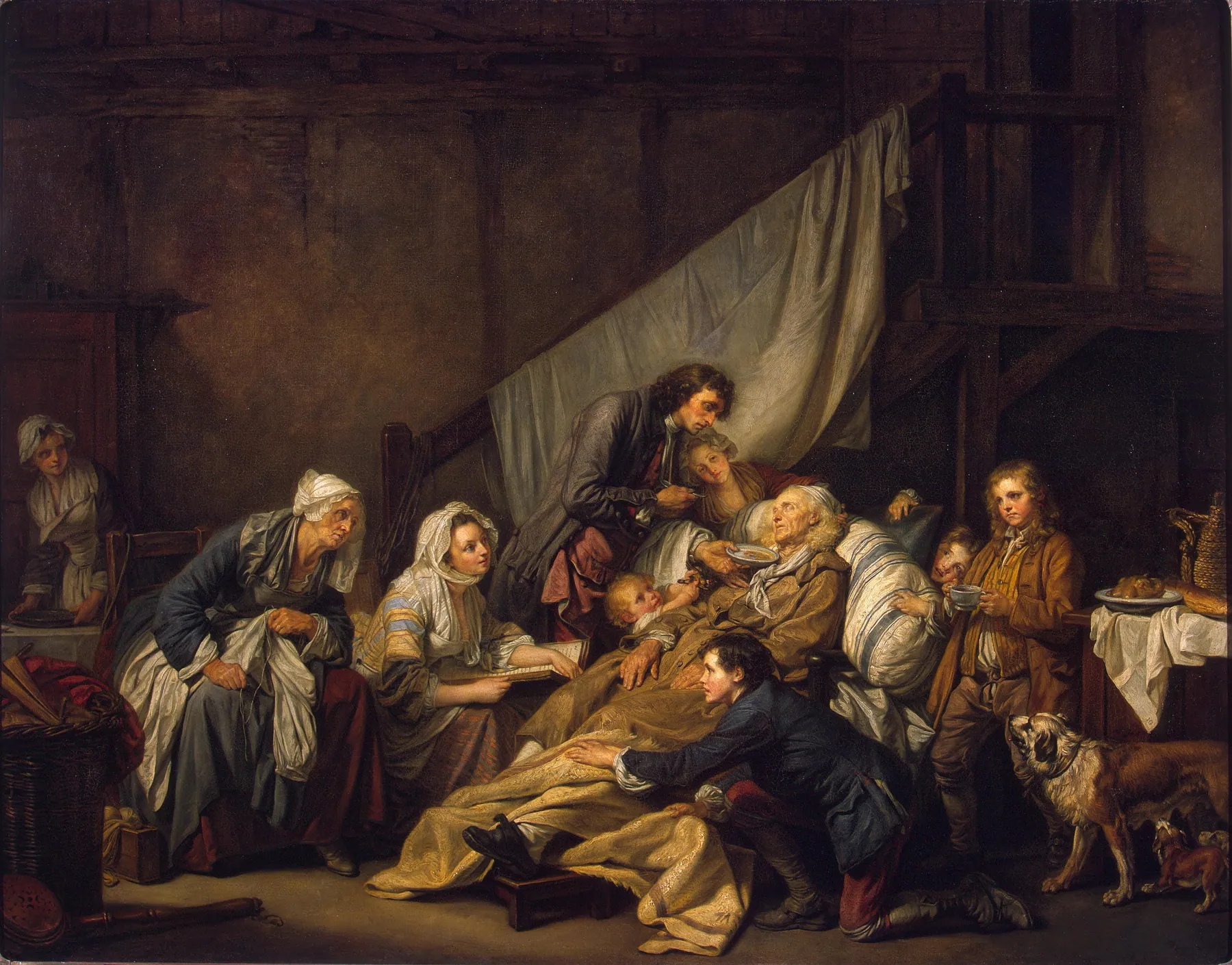 La piedad filial, de Jean-Baptiste Greuze