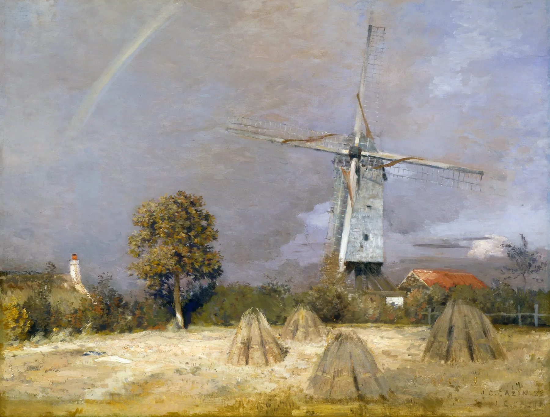 El gran molino y el arcoíris, de Jean-Charles Cazin