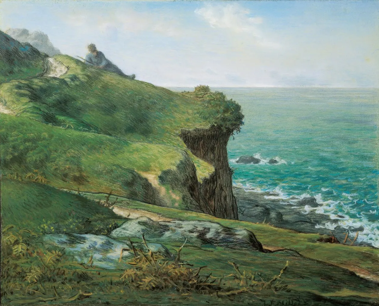 El acantilado de Gréville, de Jean-François Millet