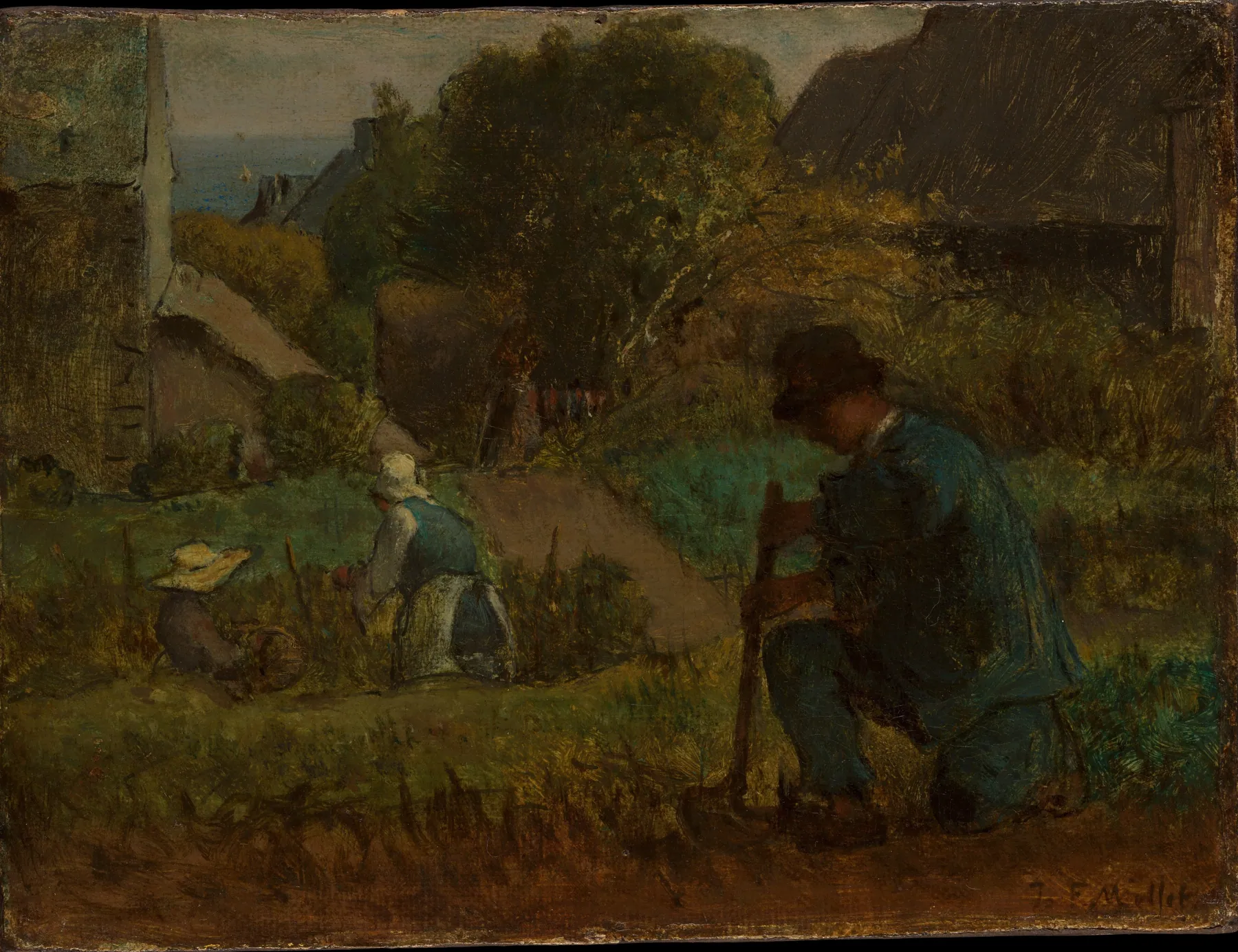Escena de jardín, de Jean-François Millet