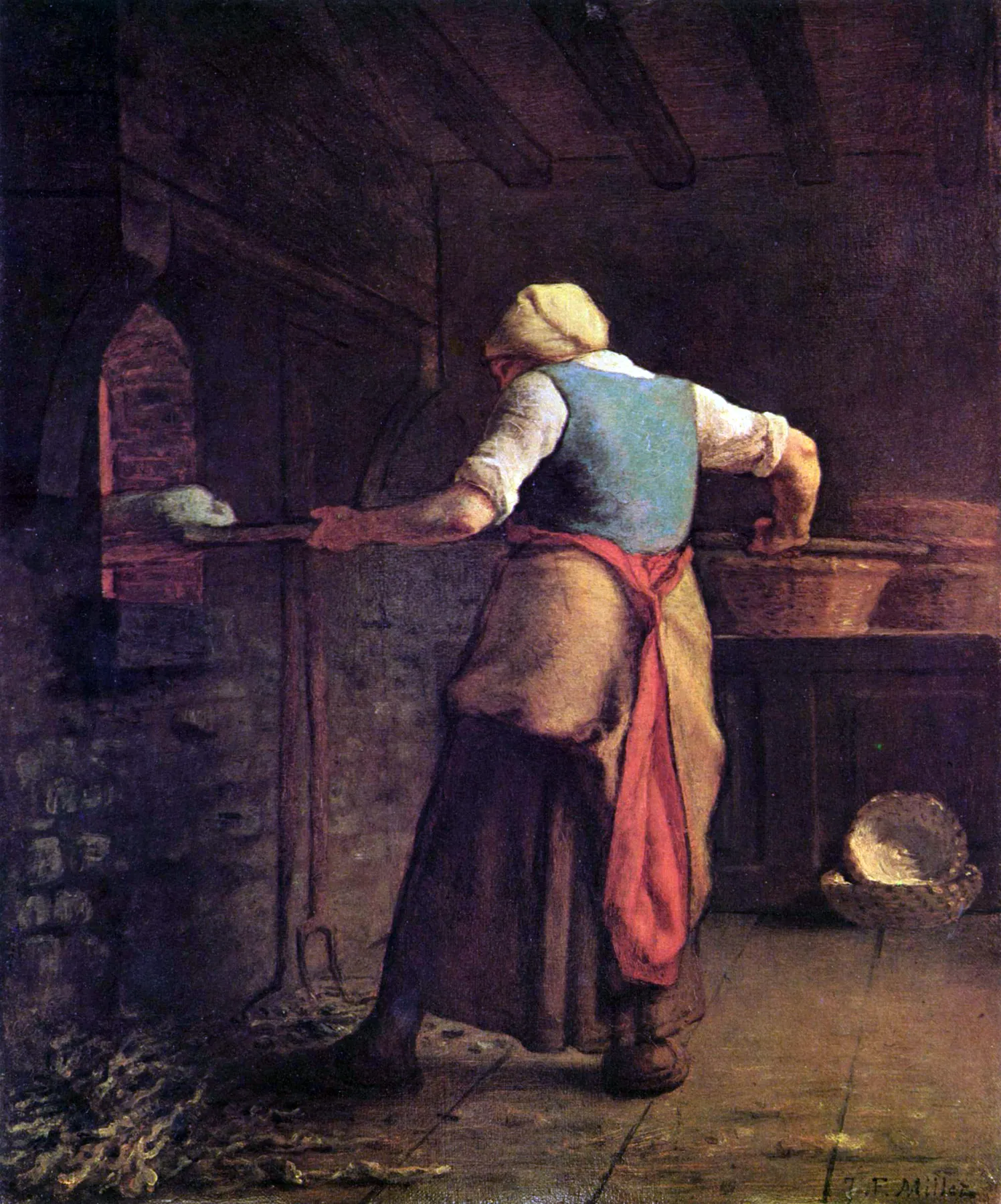 Mujer cociendo pan, de Jean-François Millet
