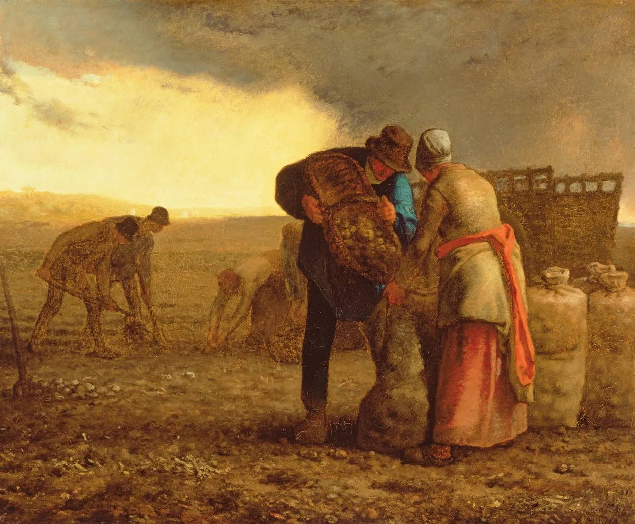 Recolectoras de patatas, de Jean-François Millet
