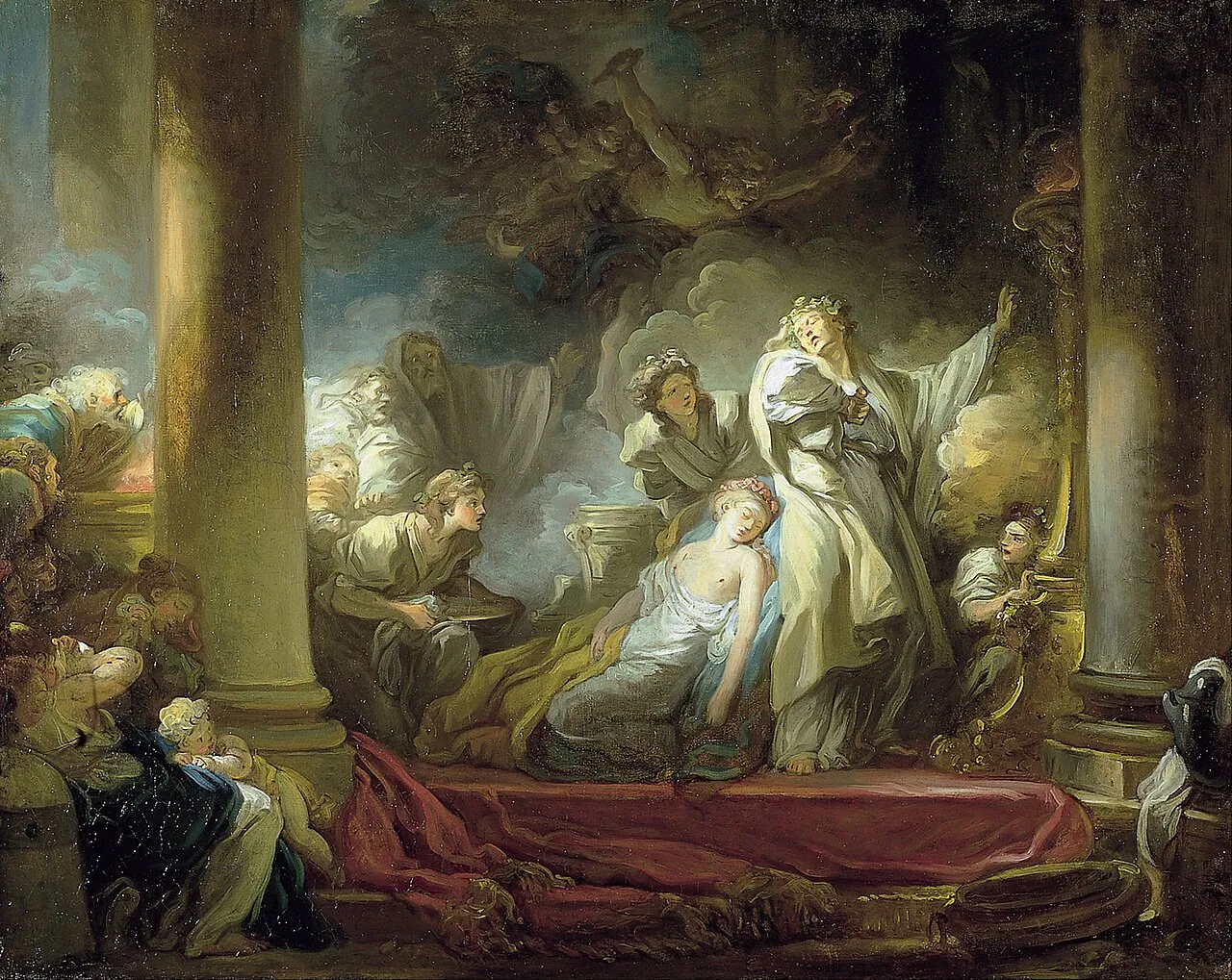 Coreso y Calírroe, de Jean-Honoré Fragonard
