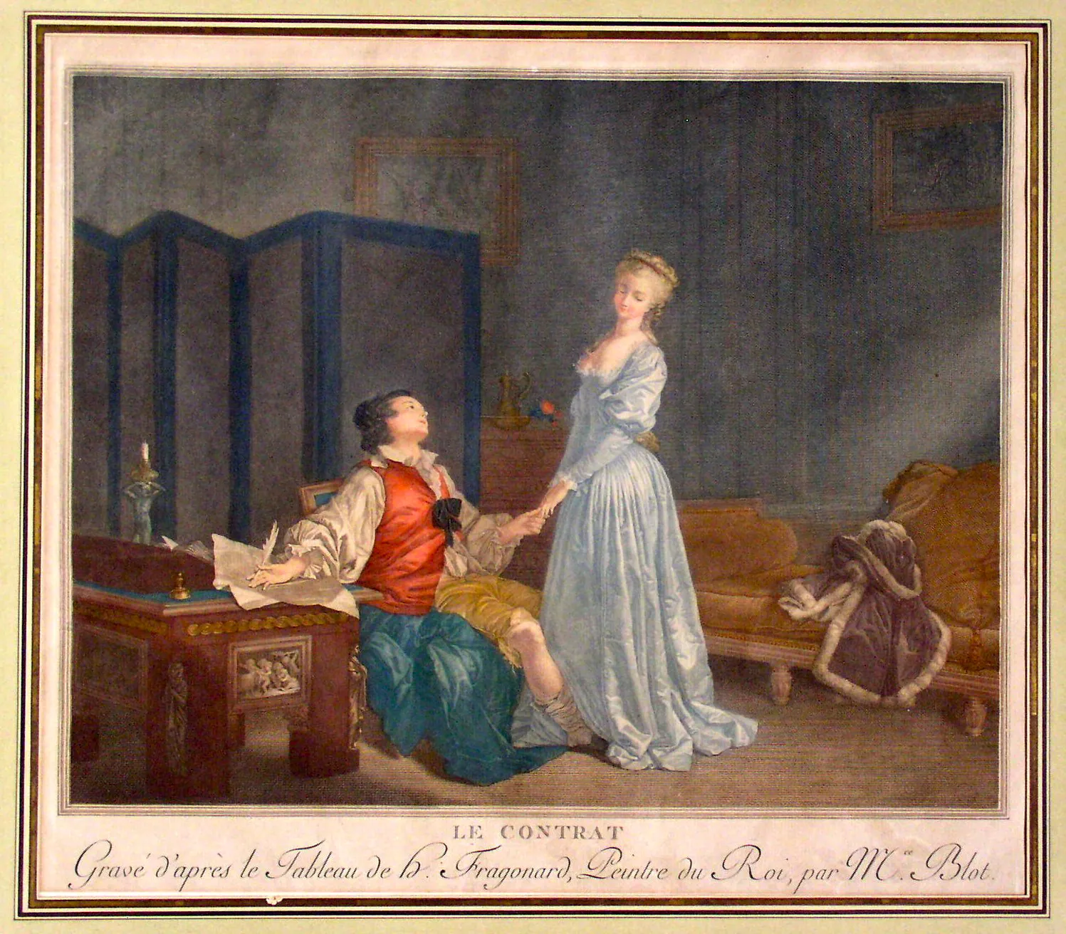 El contrato de matrimonio, de Jean-Honoré Fragonard