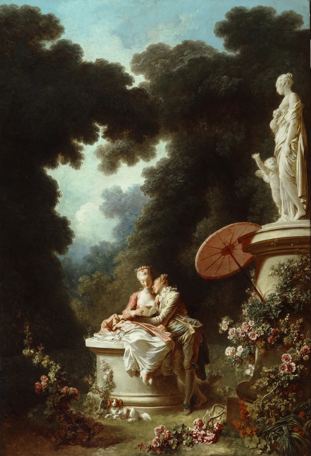 La declaración de amor, de Jean-Honoré Fragonard