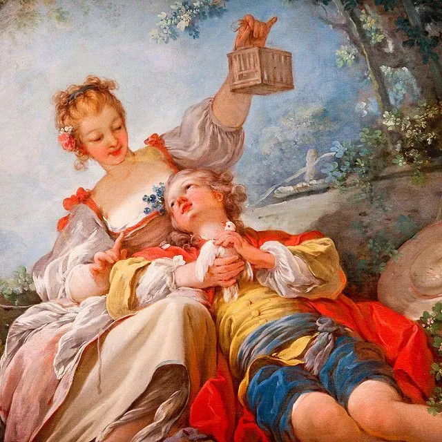 Los amantes sorprendidos, de Jean-Honoré Fragonard