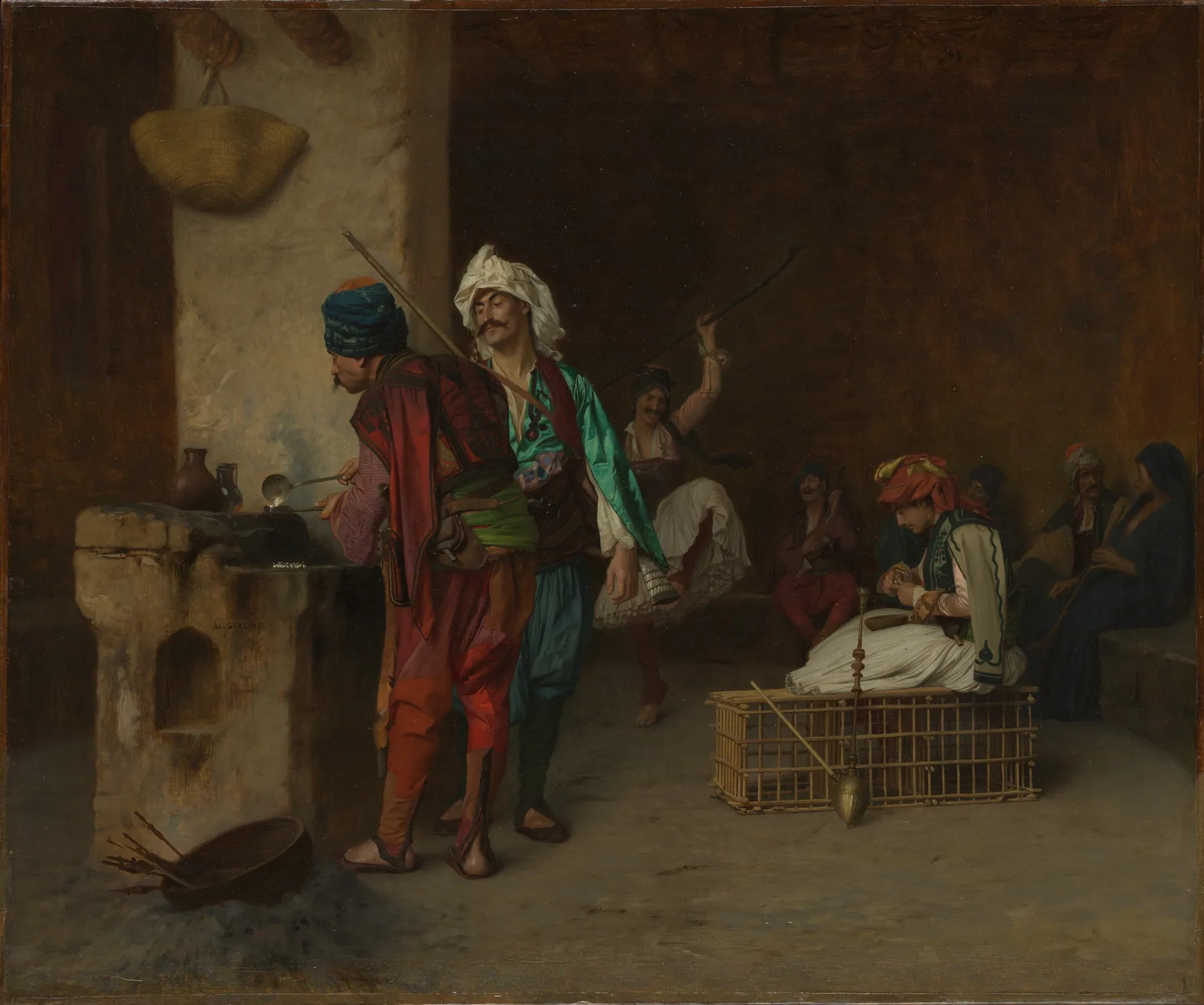 Casa de café en El Cairo (Fundiendo balas), de Jean-Léon Gérôme