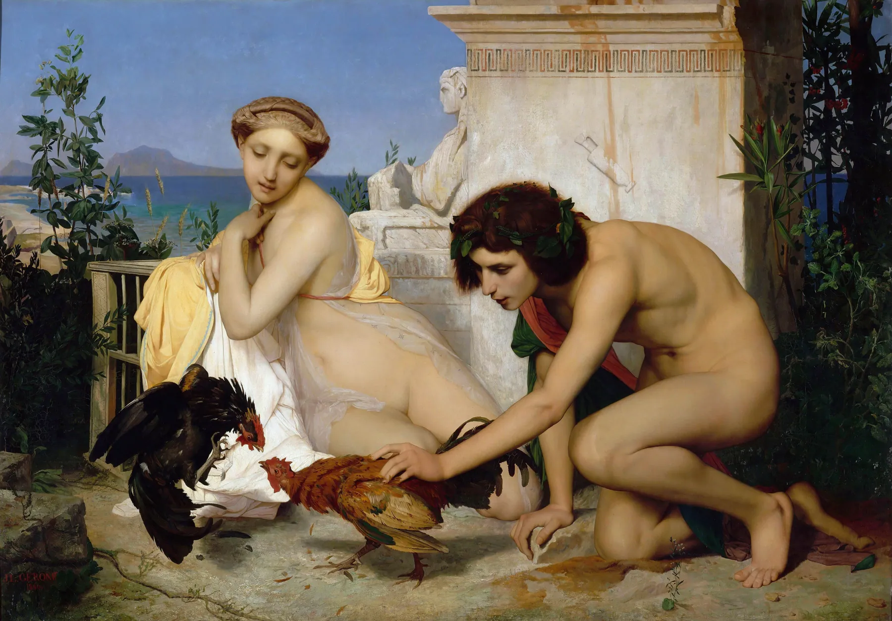 Pelea de gallos, de Jean-Léon Gérôme