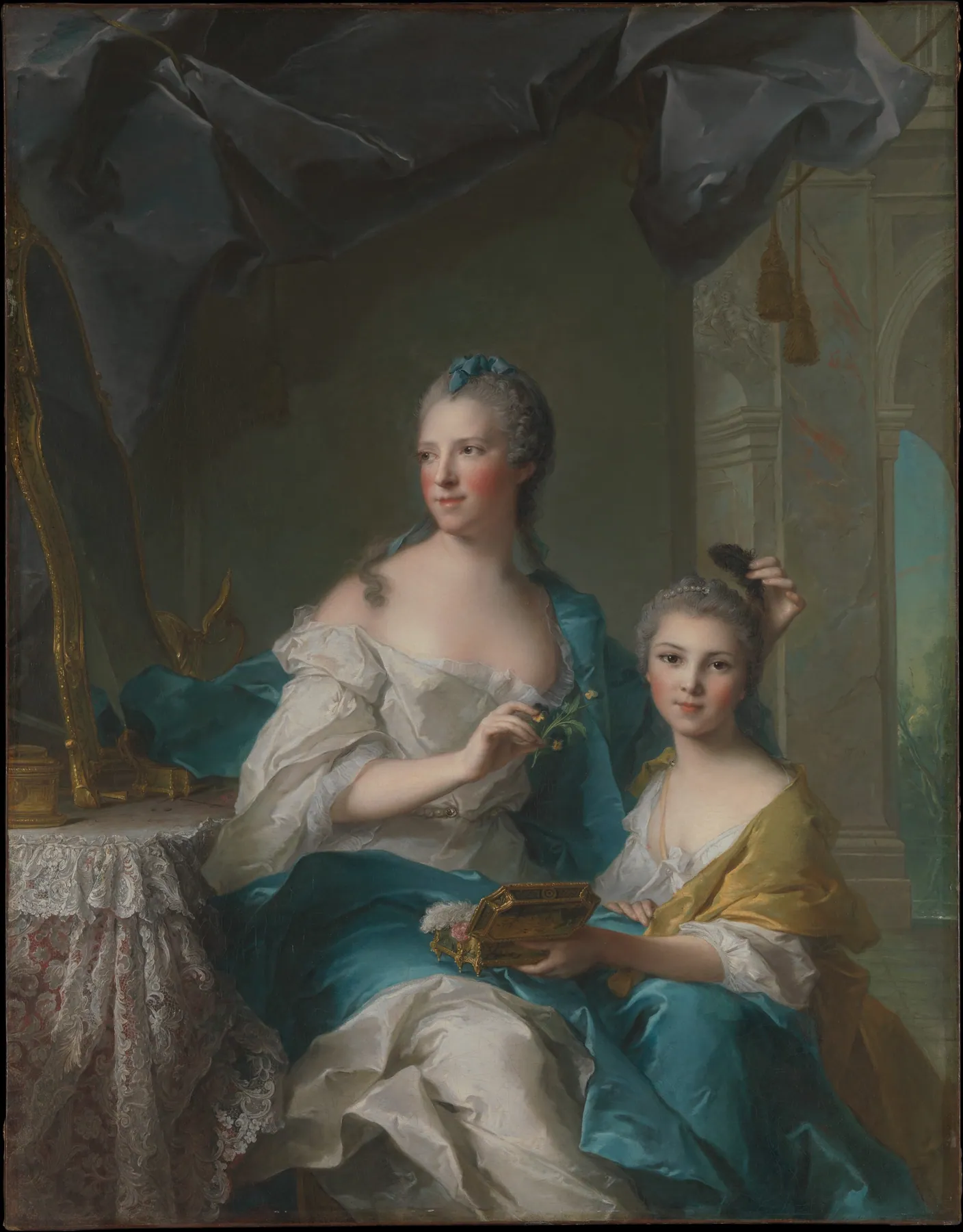 Madame Marsollier y su hija, de Jean-Marc Nattier