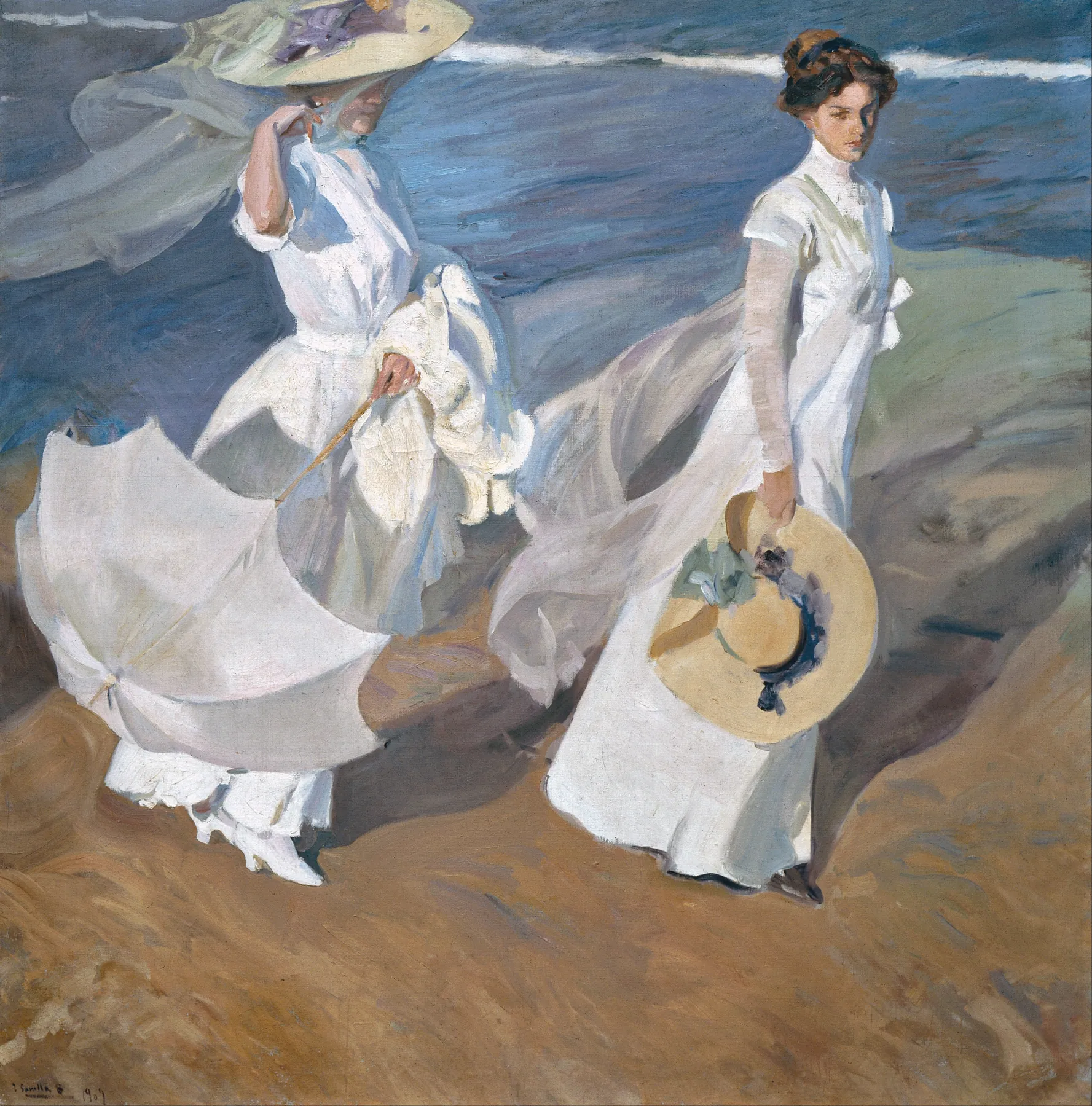 Paseo a orillas del mar, de Joaquín Sorolla