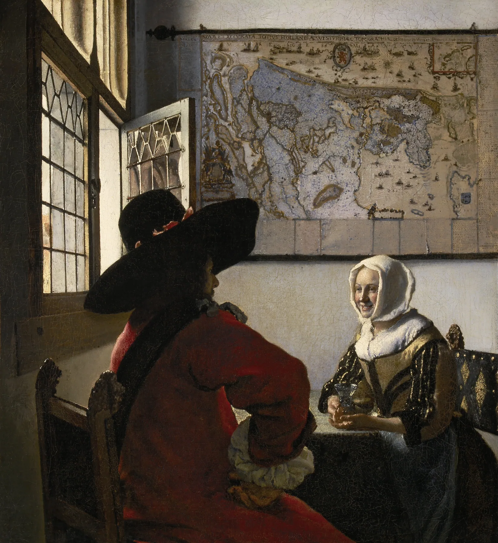 El soldado y la muchacha sonriente, de Johannes Vermeer