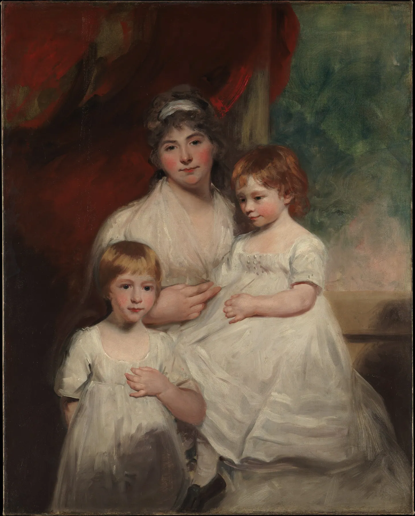 La señora John Garden (Ann Garden, 1769–1842) y sus hijos, John y Ann Margaret, de John Hoppner