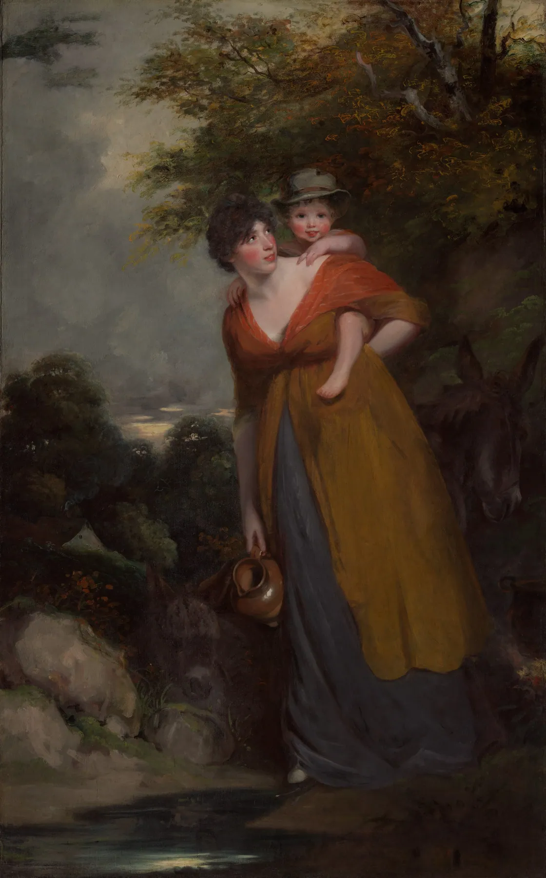 La señora Richard Brinsley Sheridan (Hester Jane Ogle) y su hijo, de John Hoppner