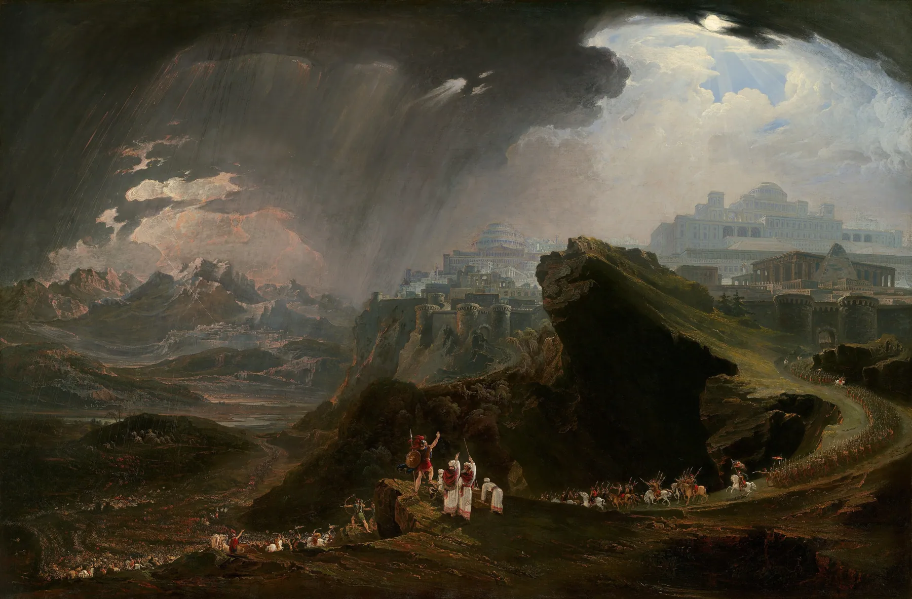 Josué ordenando al sol que se detenga sobre Gabaón, de John Martin