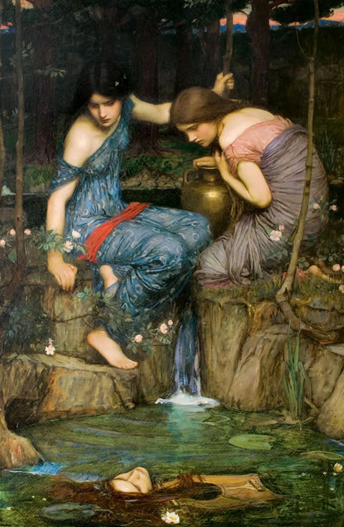 Ninfas encontrando la cabeza de Orfeo, de John William Waterhouse