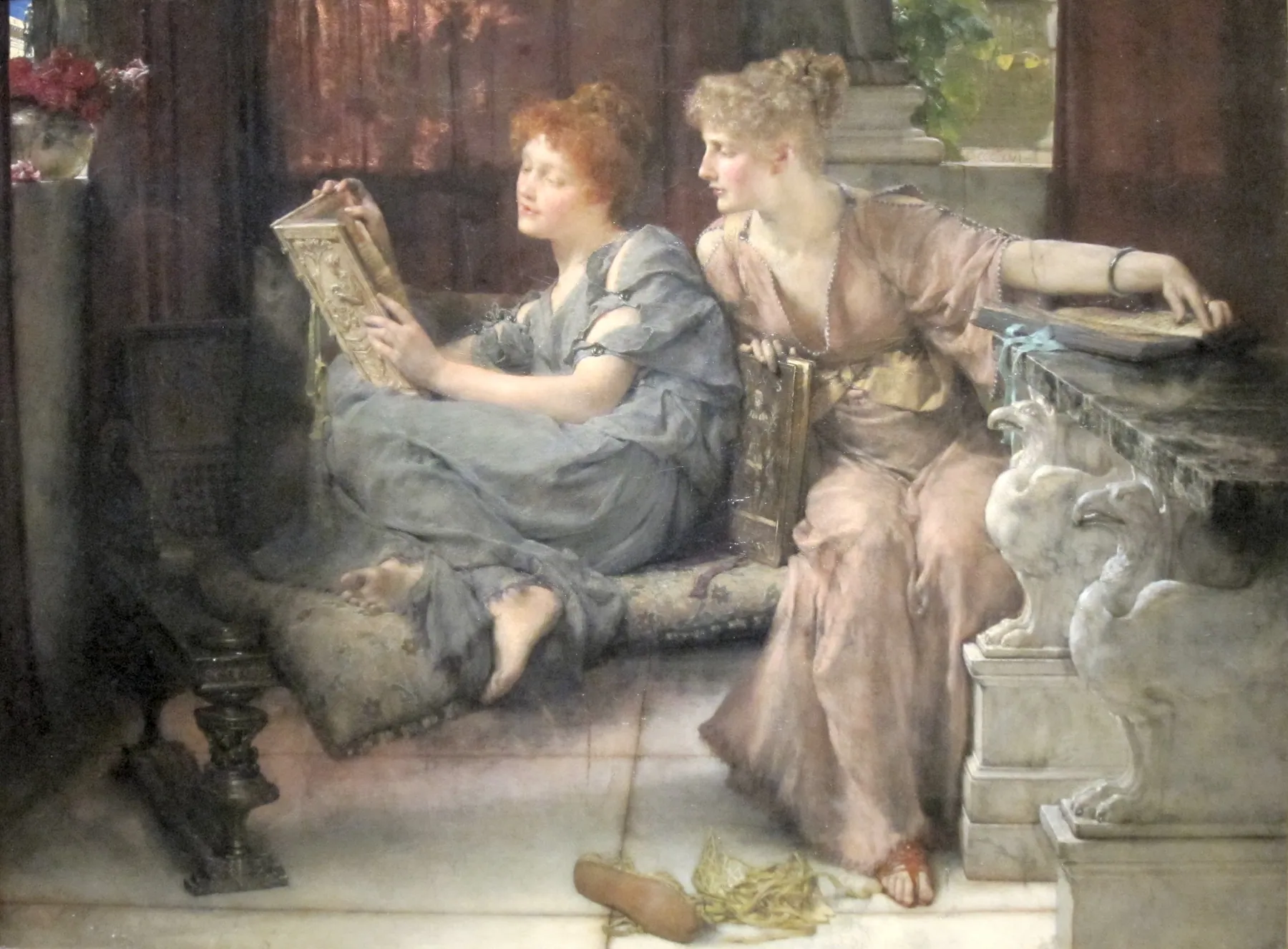 Comparando notas, de Lawrence Alma-Tadema