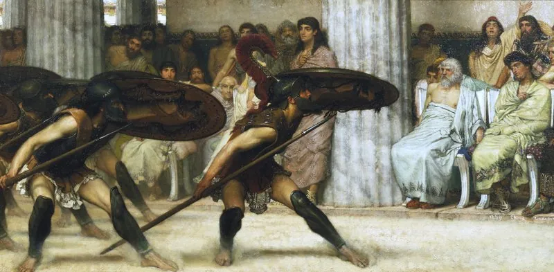 Danza pírrica, de Lawrence Alma-Tadema