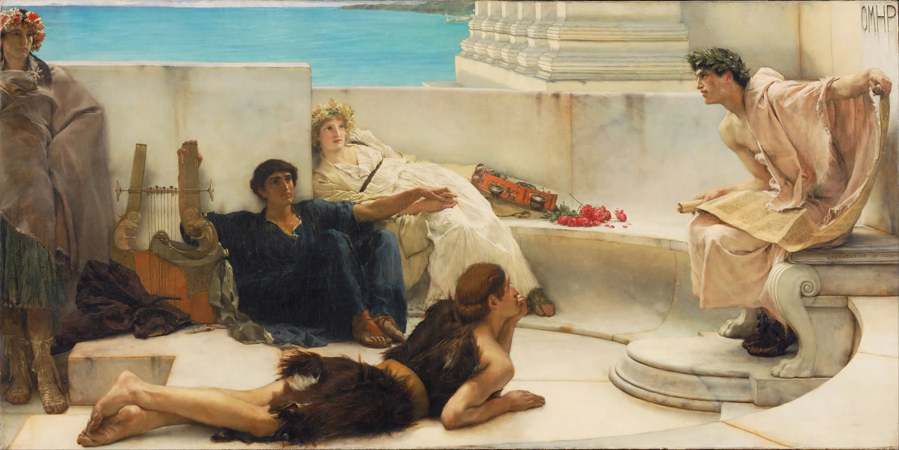 Una lectura de Homero, de Lawrence Alma-Tadema