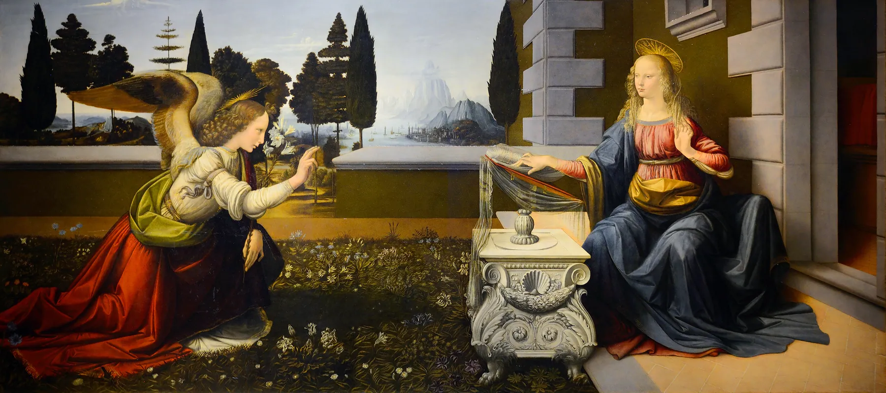 La Anunciación, de Leonardo da Vinci
