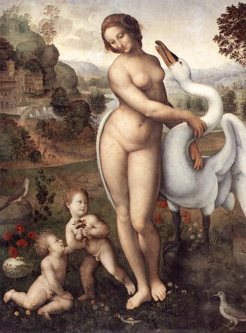 Leda y el cisne (Copia), de Leonardo da Vinci