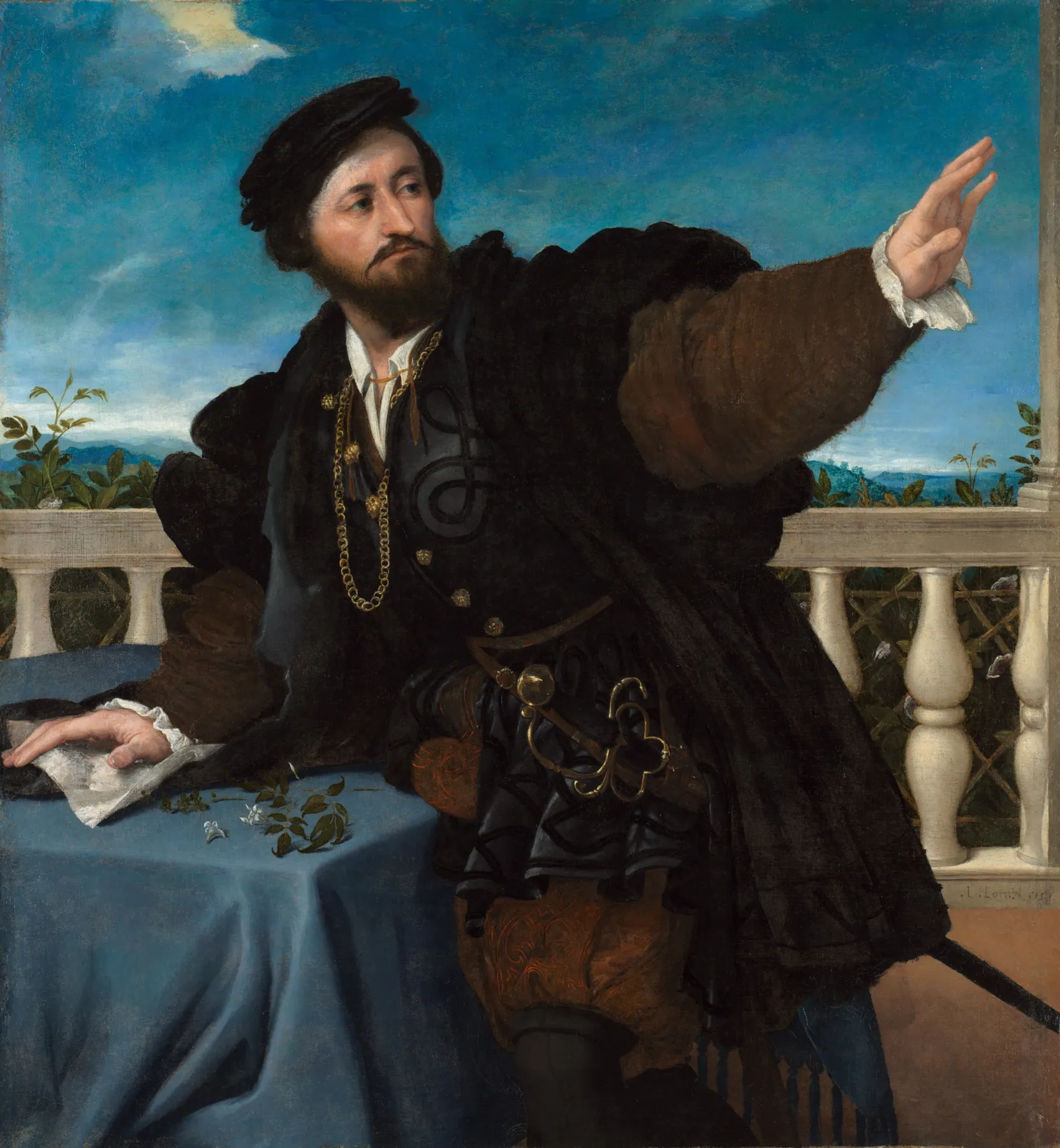 Retrato de un hombre, posiblemente Girolamo Rosati, de Lorenzo Lotto