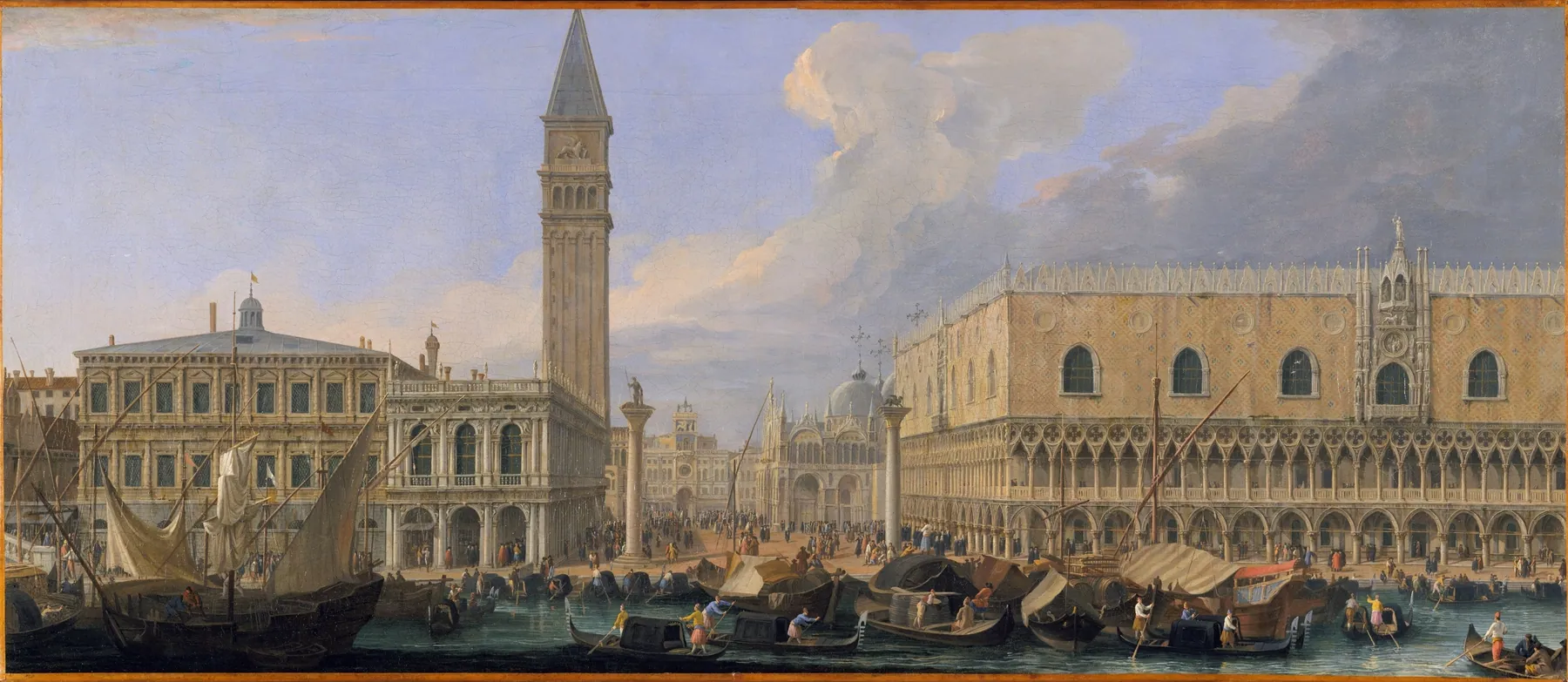El Molo de Venecia, desde la Cuenca de San Marcos, de Luca Carlevaris
