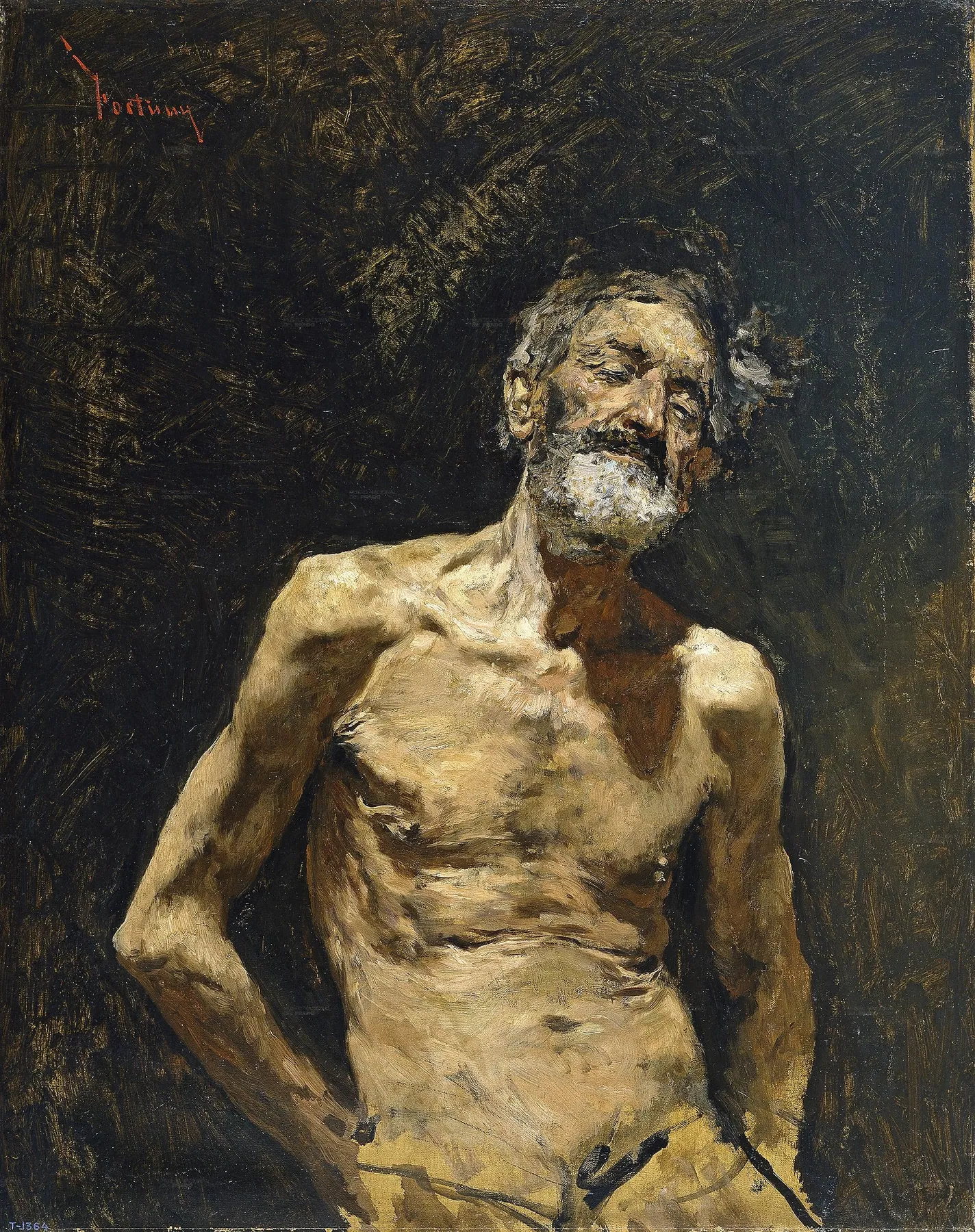 Viejo desnudo al sol, de Marià Fortuny