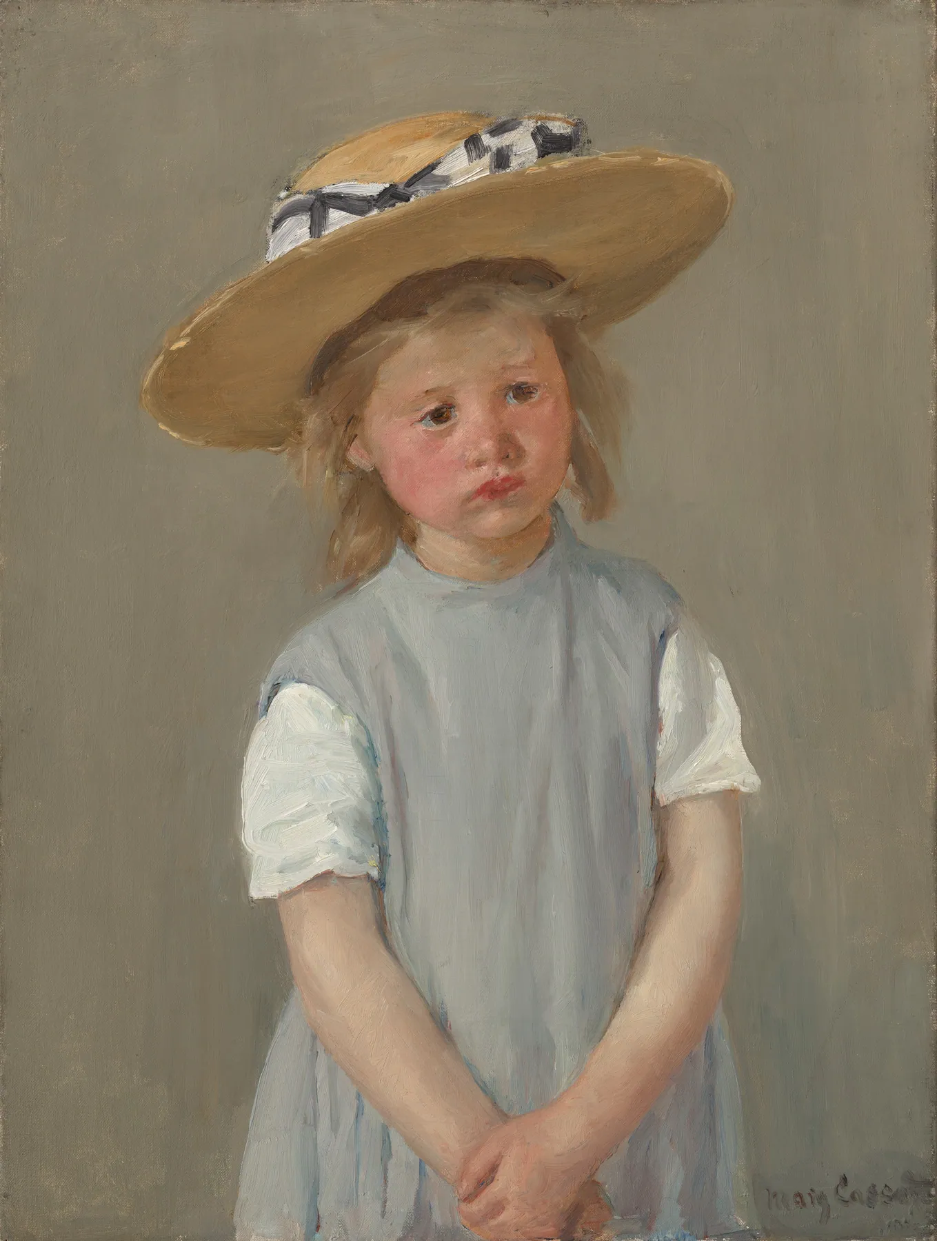 Niña con sombrero de paja, de Mary Cassatt