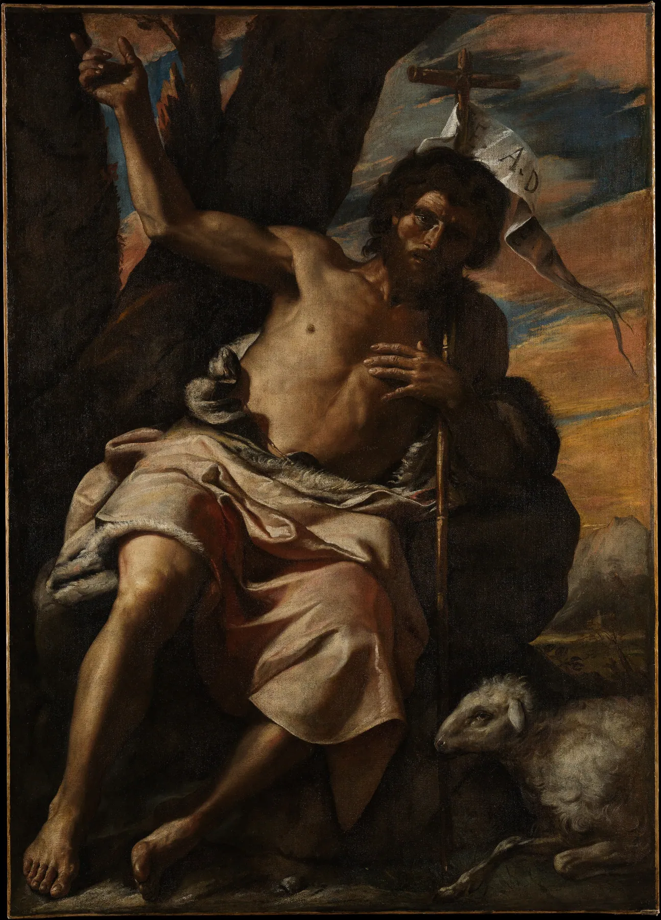 San Juan Bautista predicando, de Mattia Preti