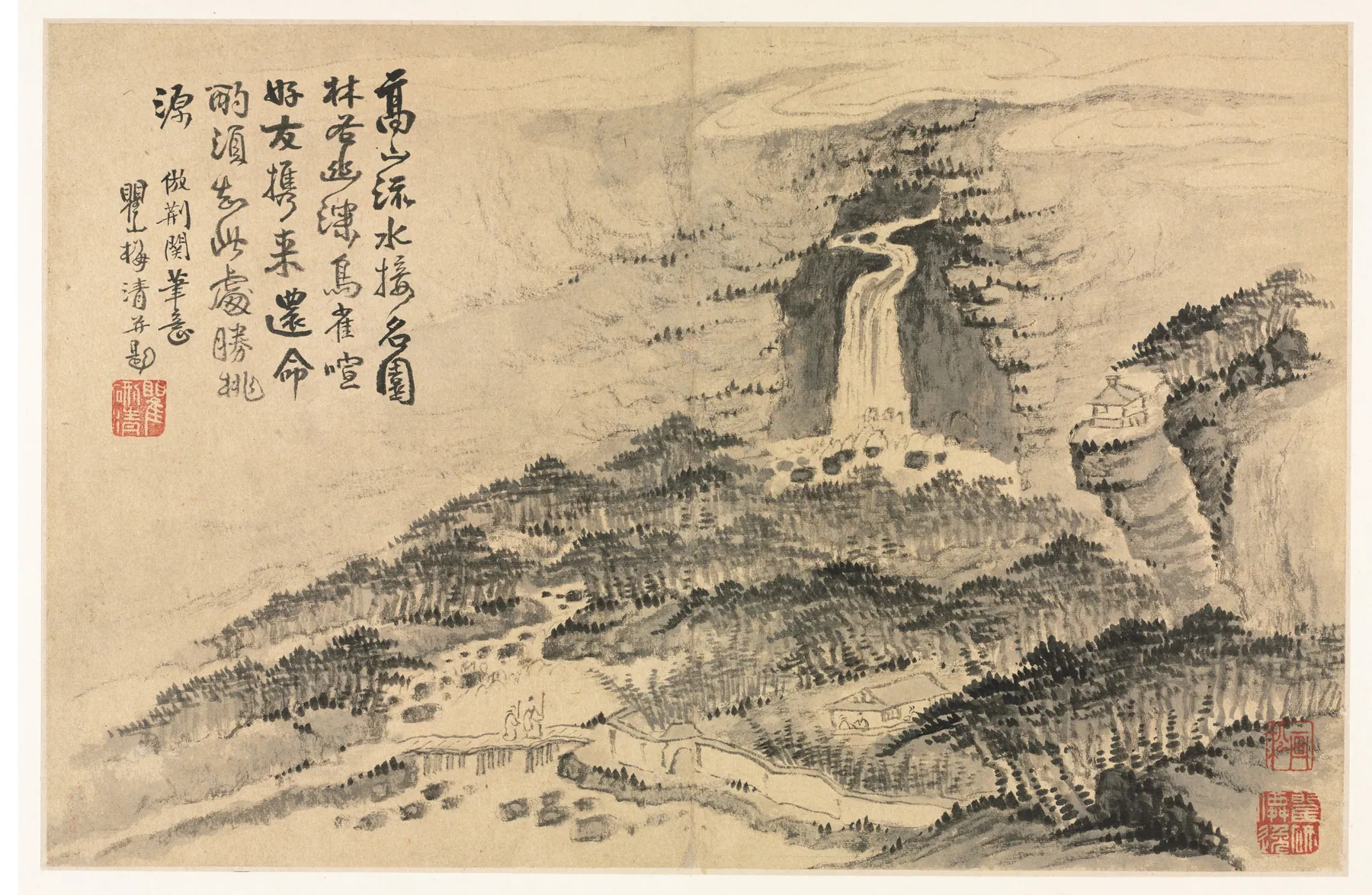 Paisajes según diversos estilos de los antiguos maestros, de Mei Qing
