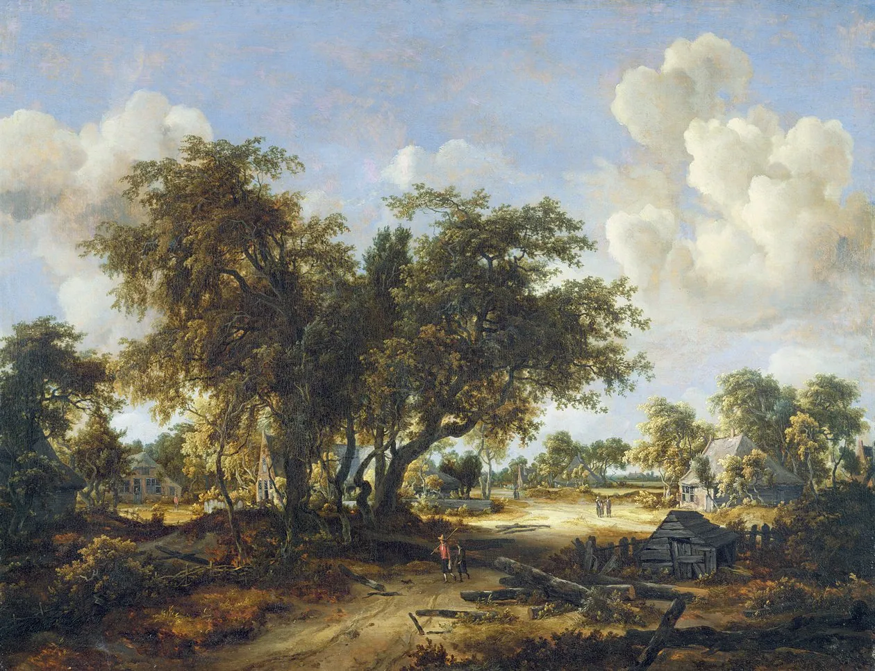 Cabañas en el bosque, de Meindert Hobbema