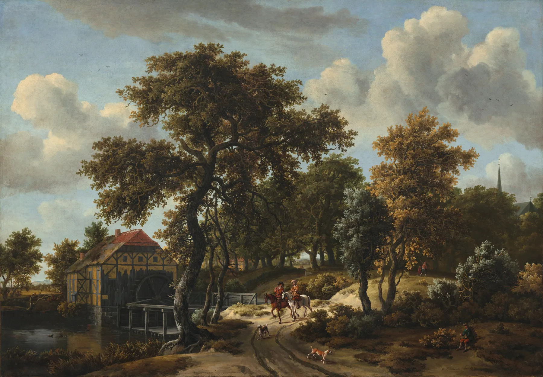 Los viajeros, de Meindert Hobbema