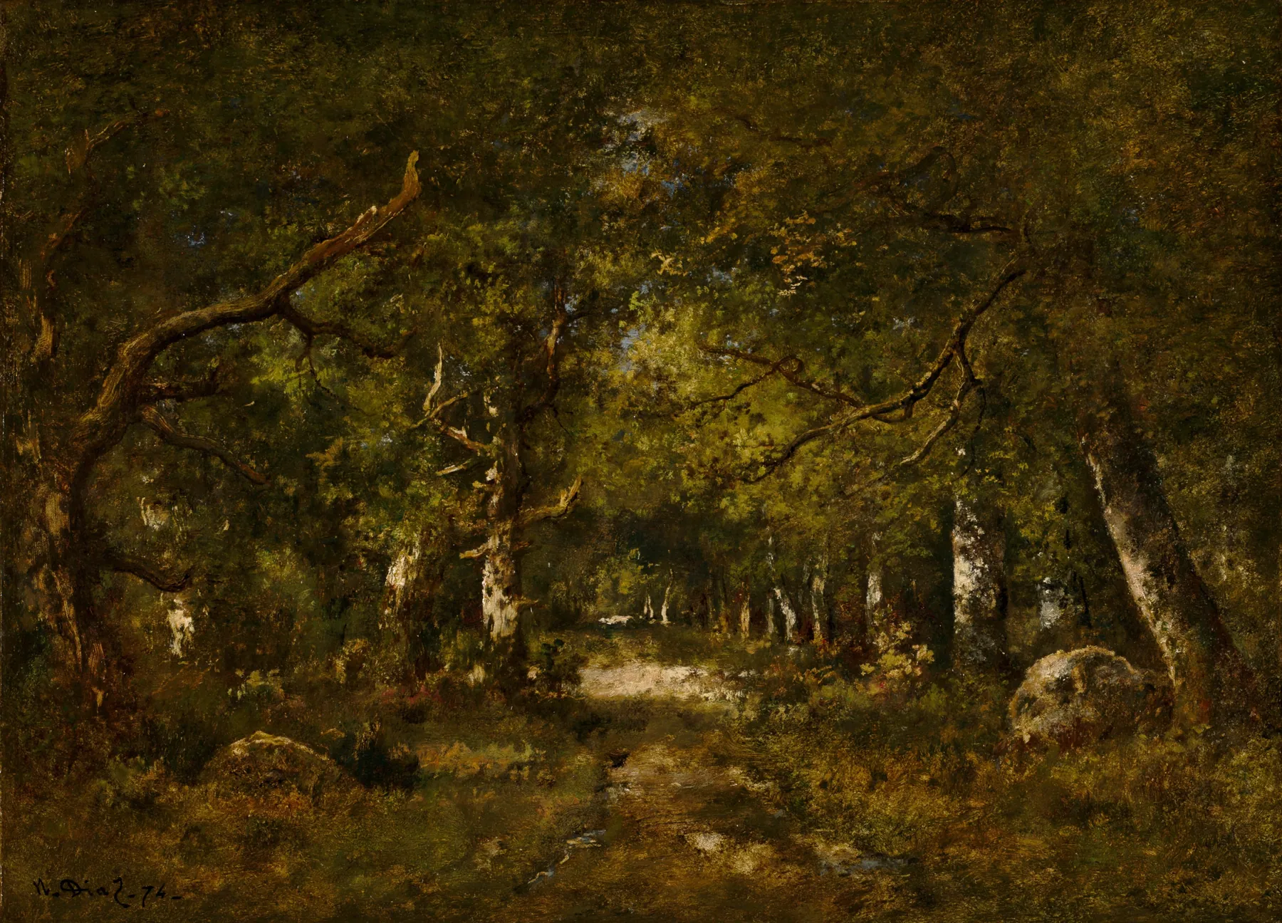 Escena de bosque, de Narcisse Diaz de la Peña