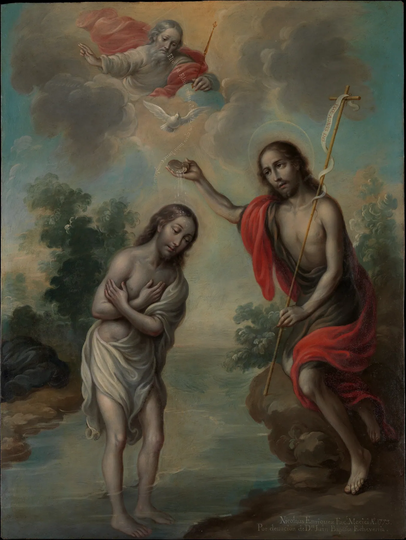 El bautismo de Cristo, de Nicolás Enríquez
