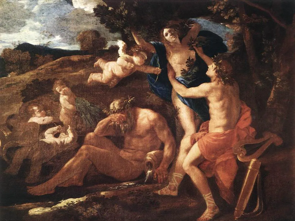 Apolo y Dafne, de Nicolas Poussin